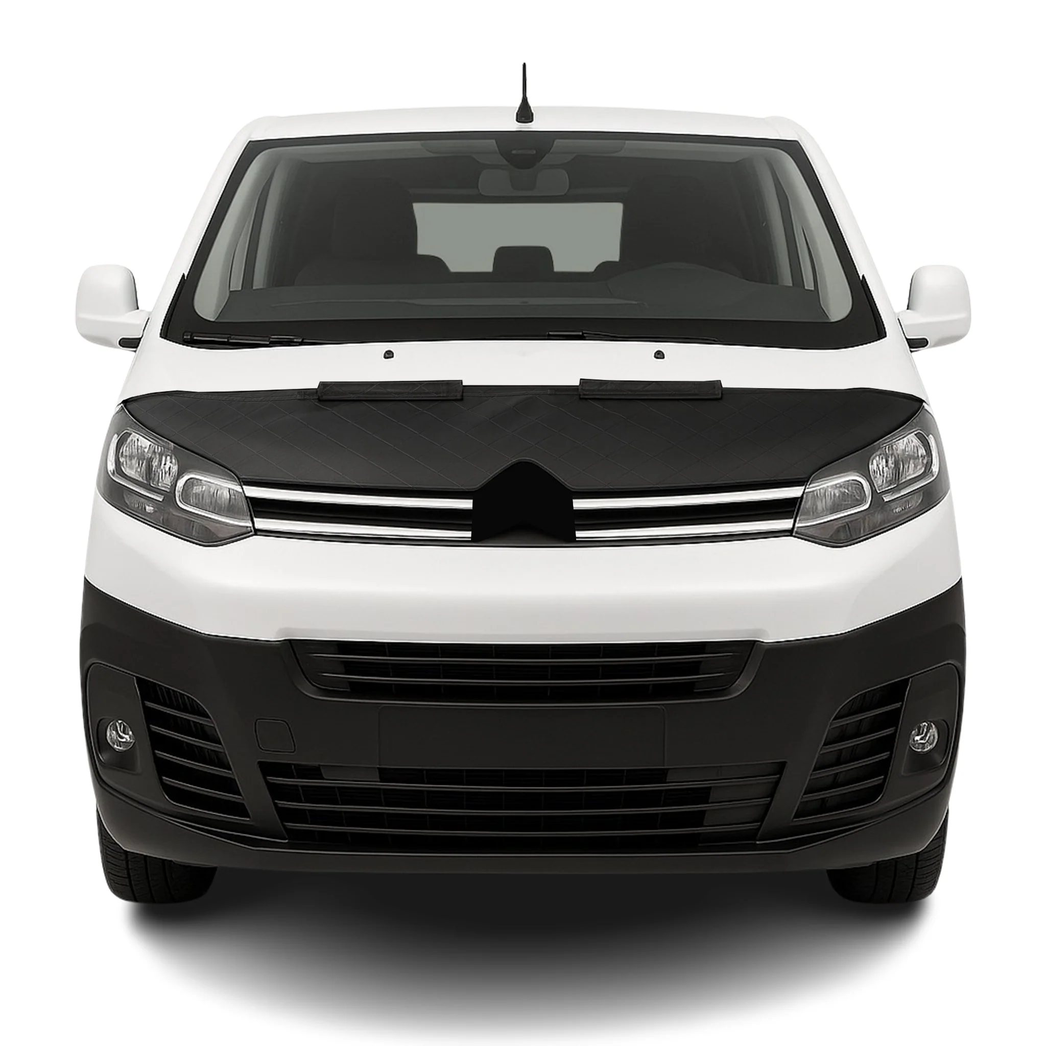 Haubenbra Steinschlagschutz für Peugeot Expert Traveller 2016-2026 Schwarz Halb