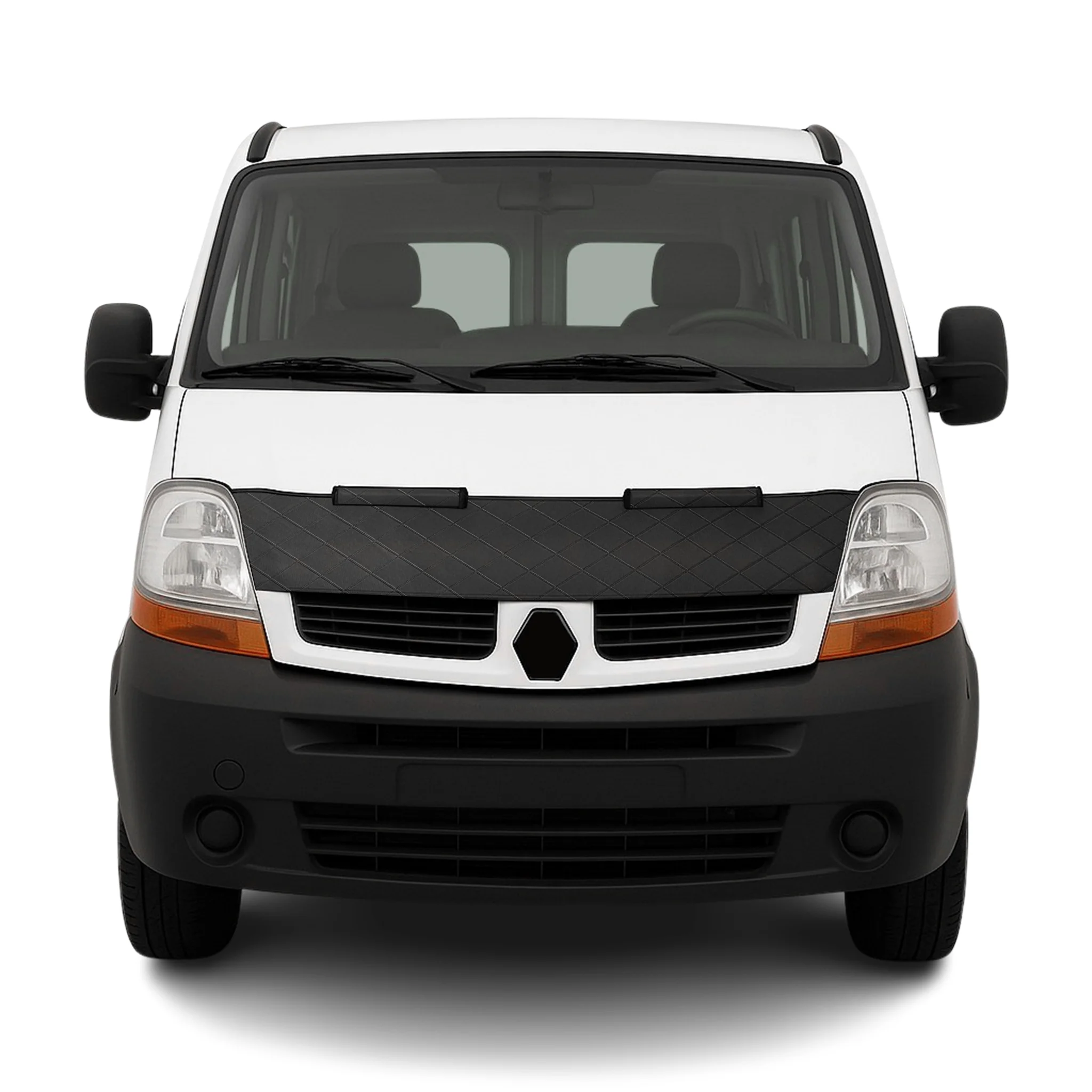 Haubenbra Steinschlagschutz für Renault Master 2 Facelift 2003-2010 Schwarz Halb