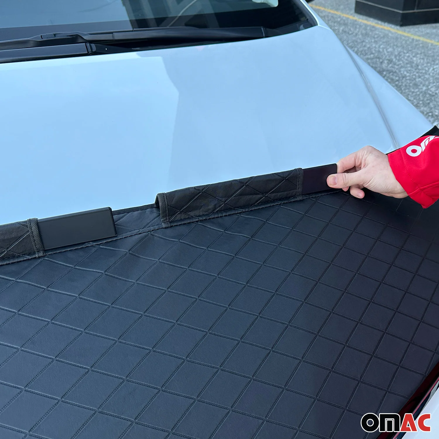 Schwarz Haubenbra Steinschlagschutz für Renault Master 2010-2014 Halb - Image 5