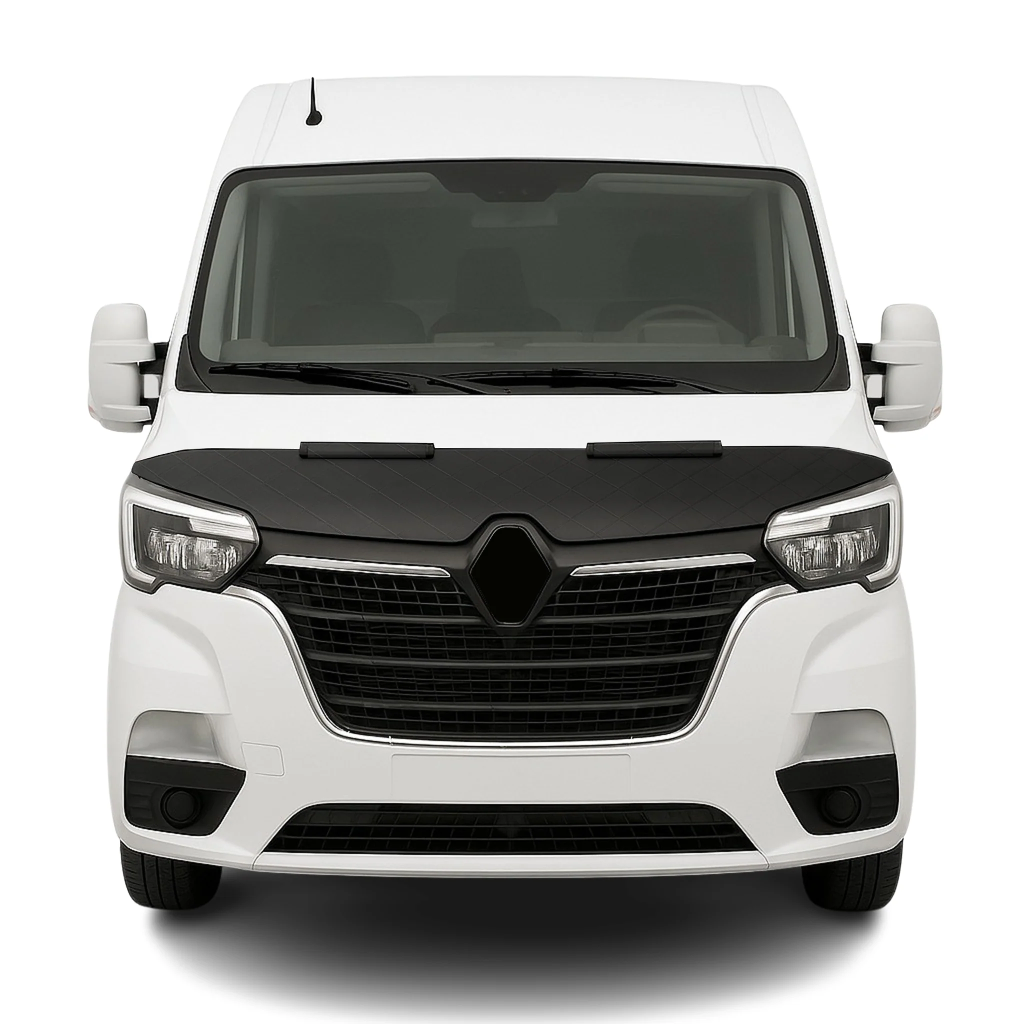 Haubenbra Steinschlagschutz für Renault Master 3 2019-2023 Schwarz Halb