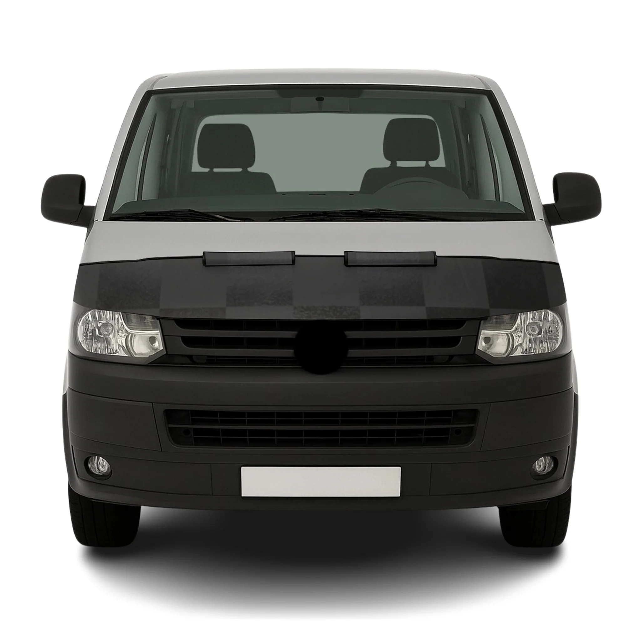 Haubenbra Steinschlagschutz für VW Transporter T5 2003-2010 Kariert Halb