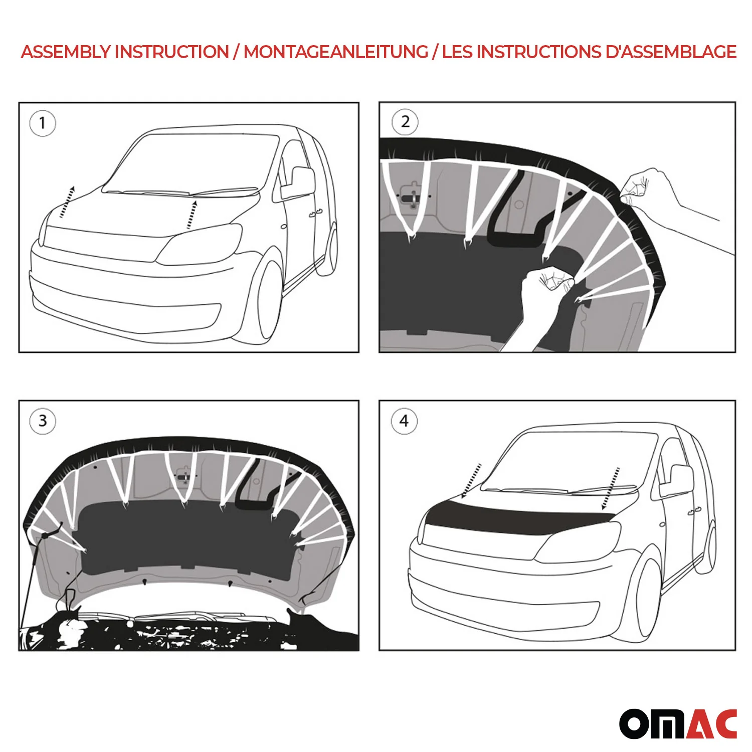 Haubenbra Steinschlagschutz Bonnet Bra für Audi A5 8F 8T FL 2011-16 Schwarz Halb - Image 4