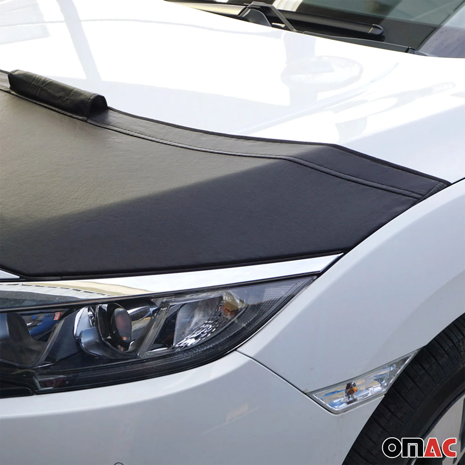 Haubenbra Steinschlagschutz Bonnet Bra für Audi A5 8F 8T FL 2011-16 Schwarz Halb - Image 5