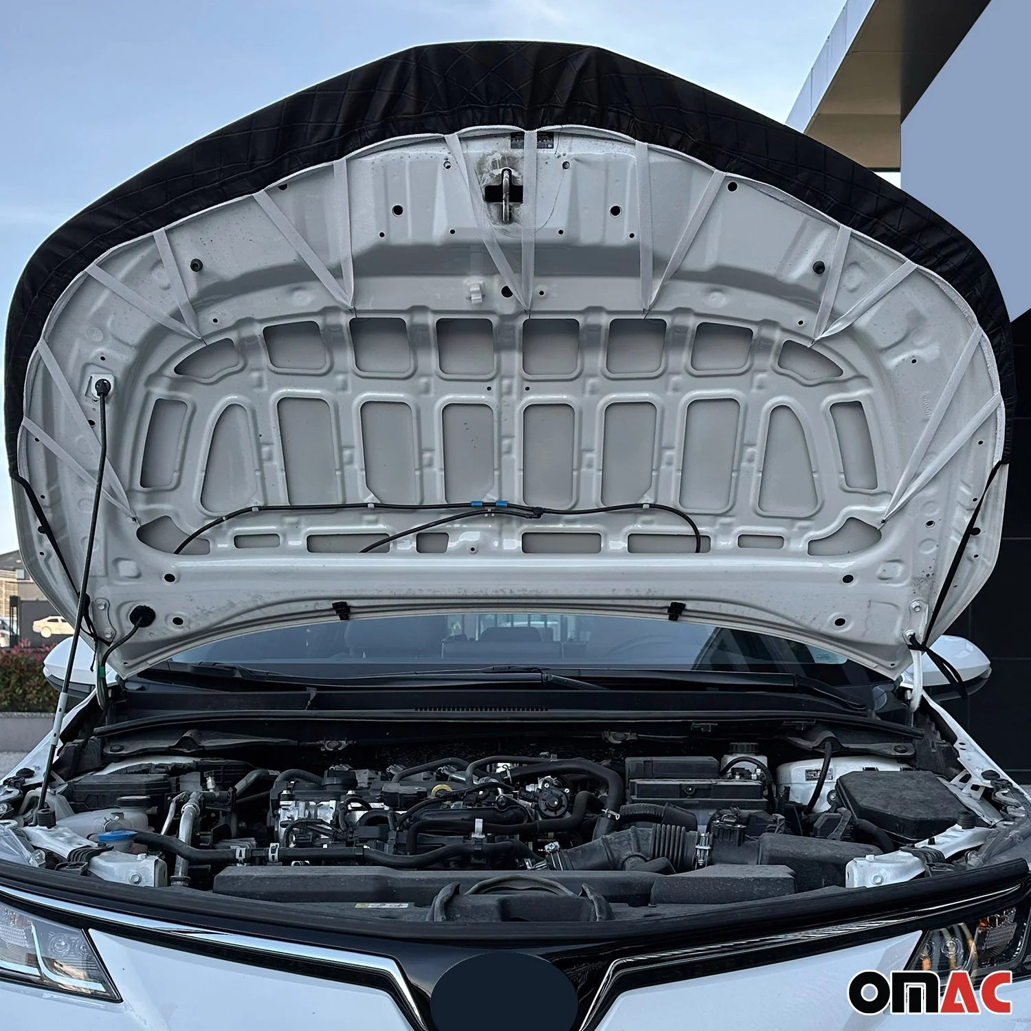 Haubenbra Steinschlagschutz Bonnet Bra für Citroen C3 2016-2024 Schwarz Halb - Image 7