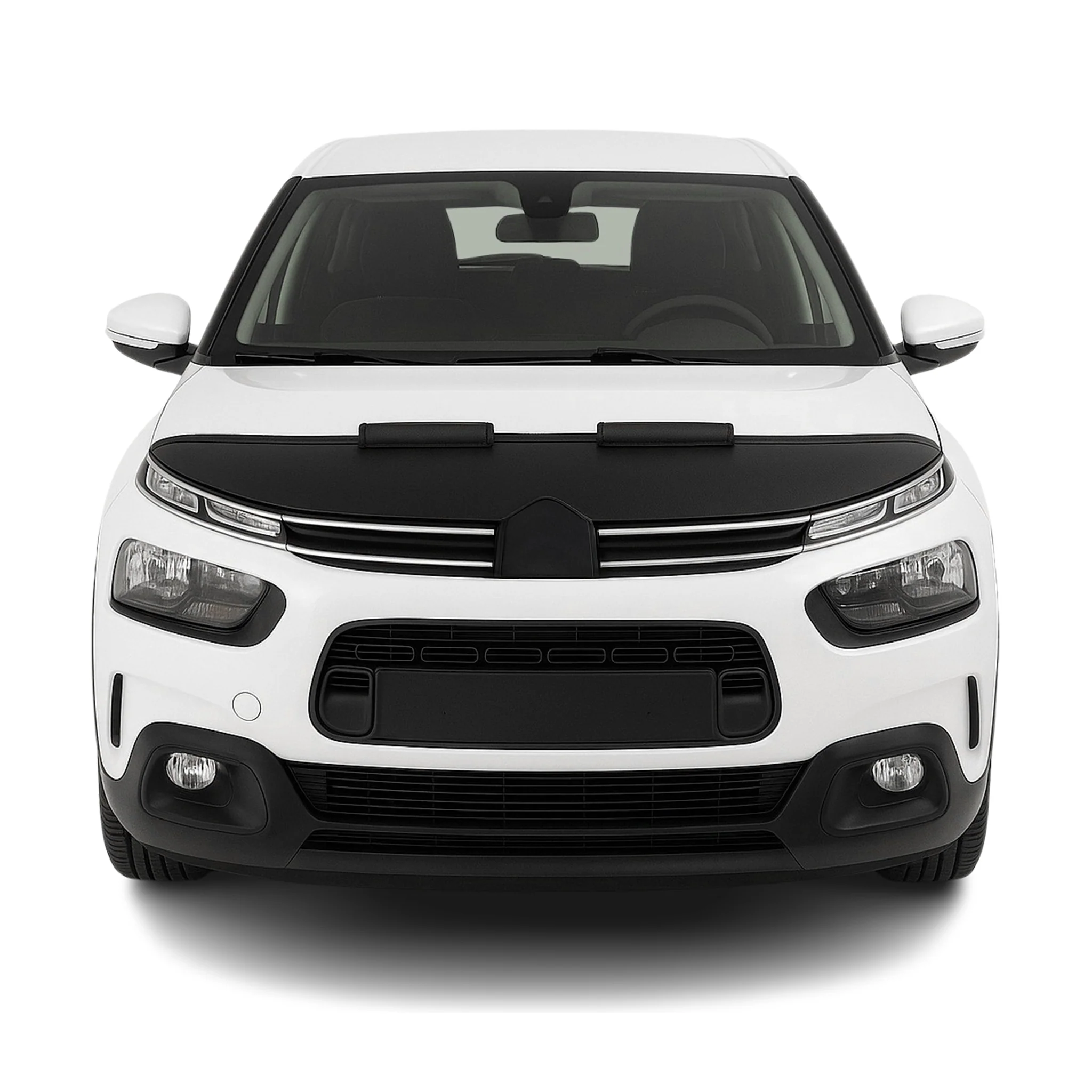 Haubenbra Steinschlagschutz für Citroen C4 Cactus 2014-2018 Schwarz Halb
