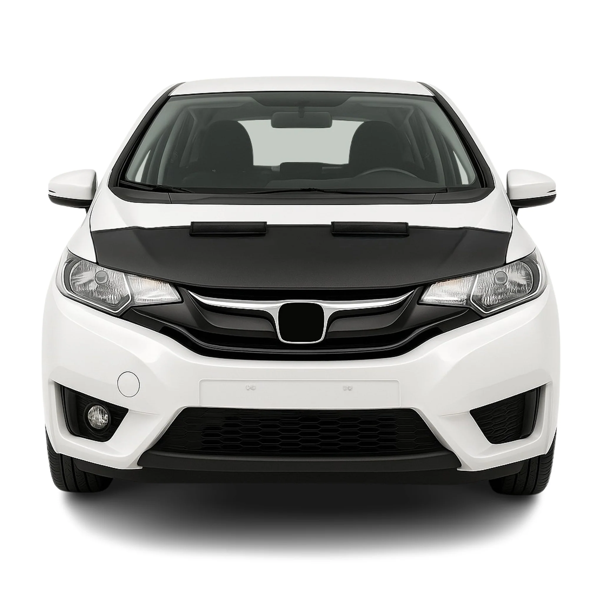 Haubenbra Steinschlagschutz Bonnet Bra für Honda Jazz GK 2015-2020 Schwarz Halb