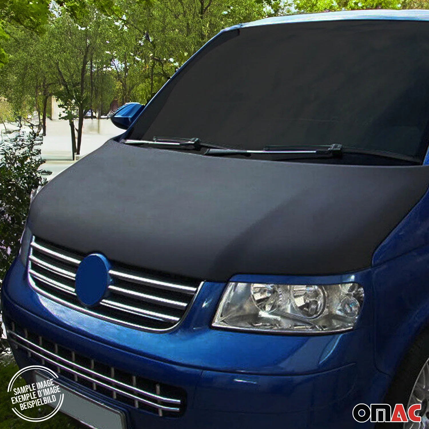Haubenbra Bonnet Bra Steinschlagschutz für Hyundai H-350 2014-2026 Schwarz 1tlg - Image 7
