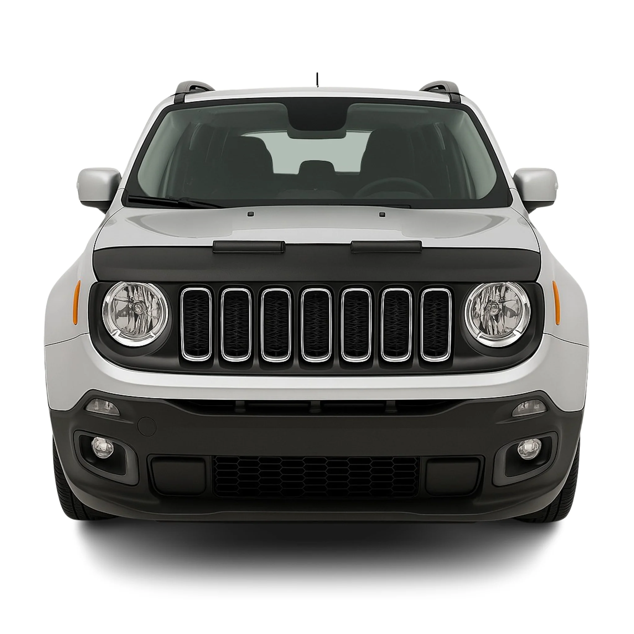 Haubenbra Steinschlagschutz Bonnet Bra für Jeep Renegade 2014-2024 Schwarz Halb