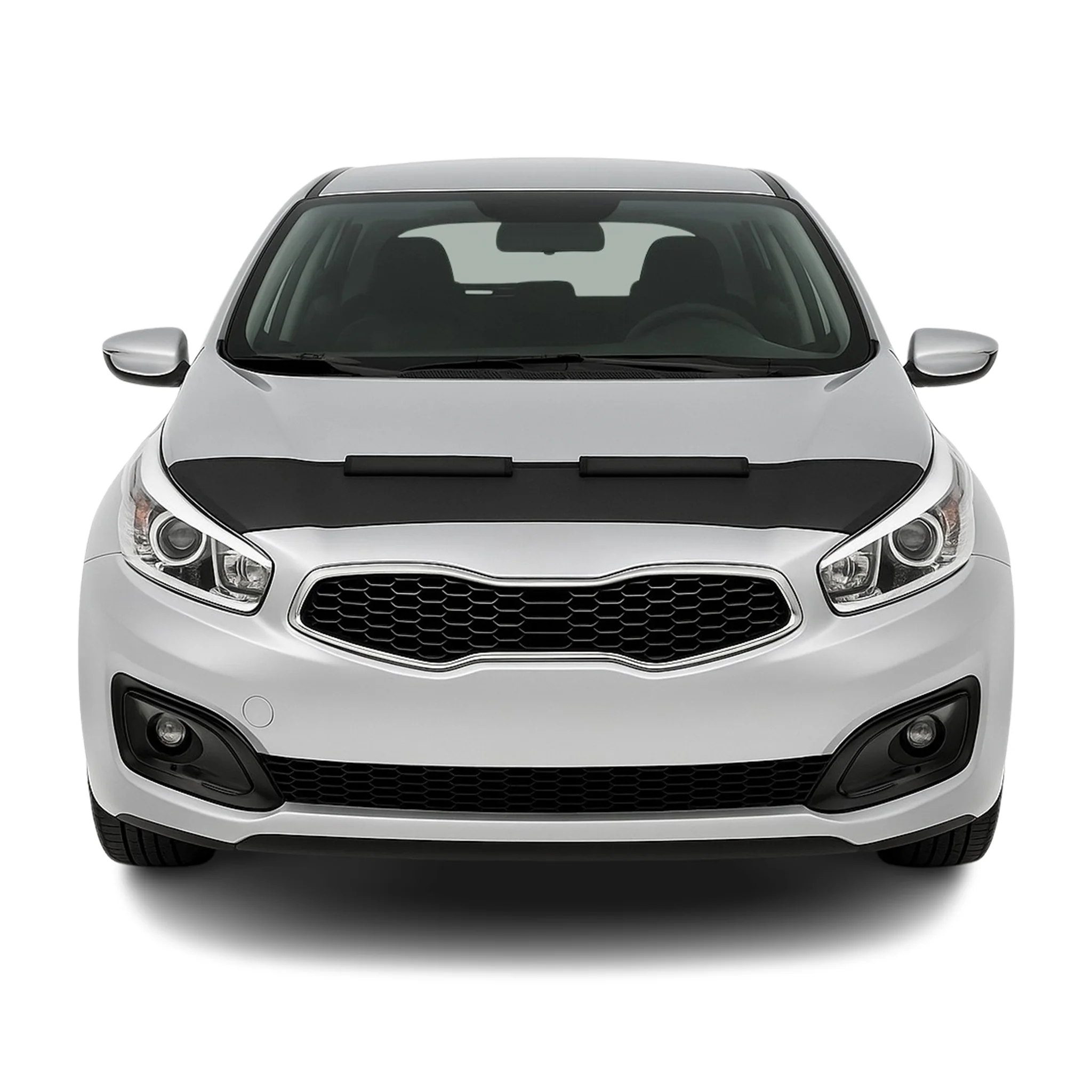 Haubenbra Steinschlagschutz Bonnet Bra für Kia Ceed 2012-2016 Schwarz Halb