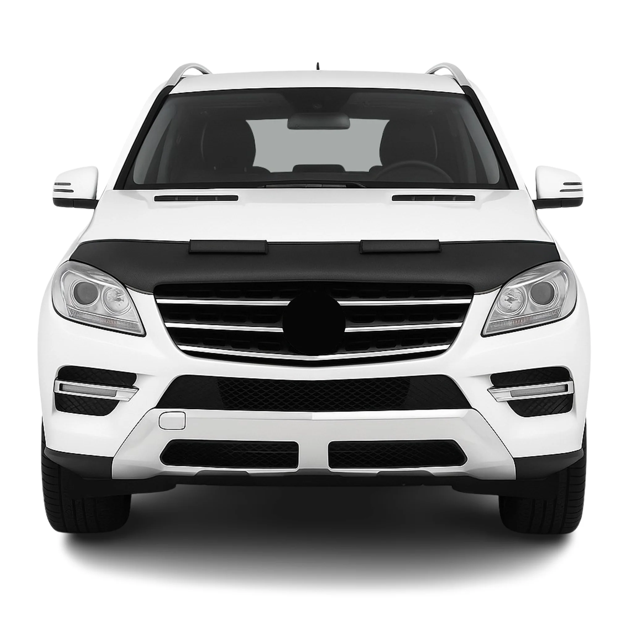 Haubenbra Steinschlagschutz für Mercedes ML W166 2011-2016 Schwarz Halb