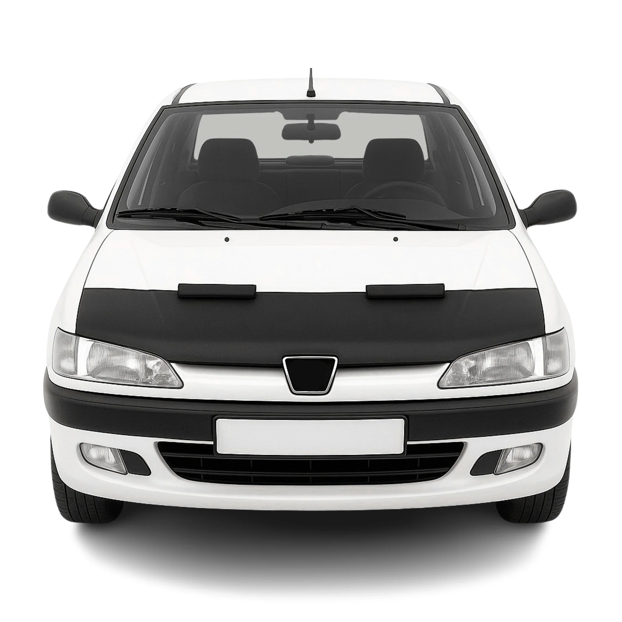 Haubenbra Steinschlagschutz Bonnet Bra für Peugeot 306 1993-2001 Schwarz Halb