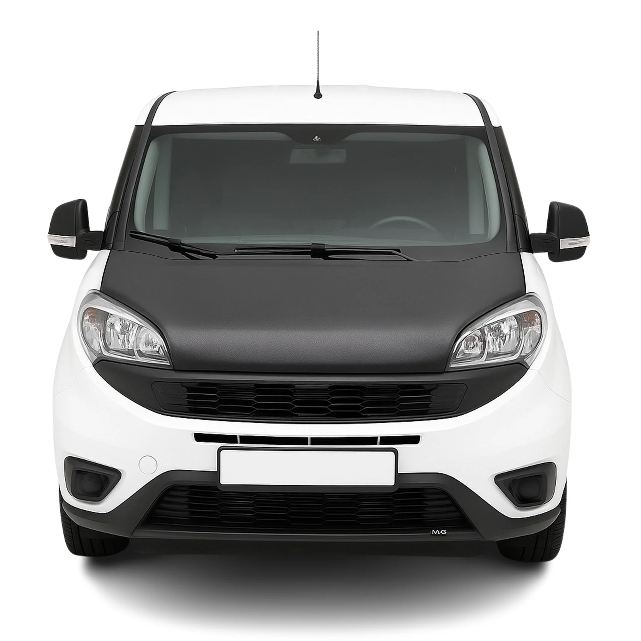 Haubenbra Steinschlagschutz Bonnet Bra für Fiat Doblo 2014-2021 Schwarz