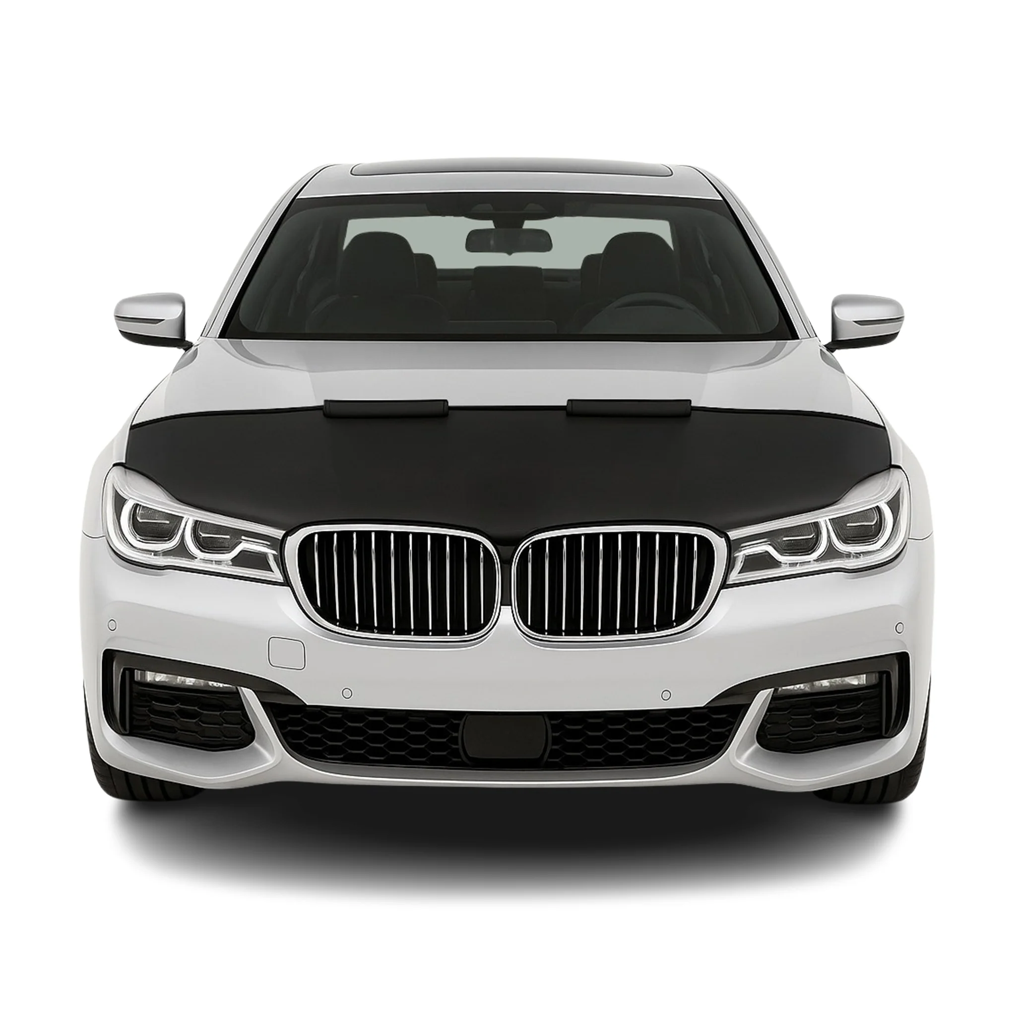 Haubenbra Steinschlagschutz für BMW 7er G11 G12 2015-2024 Schwarz Halb