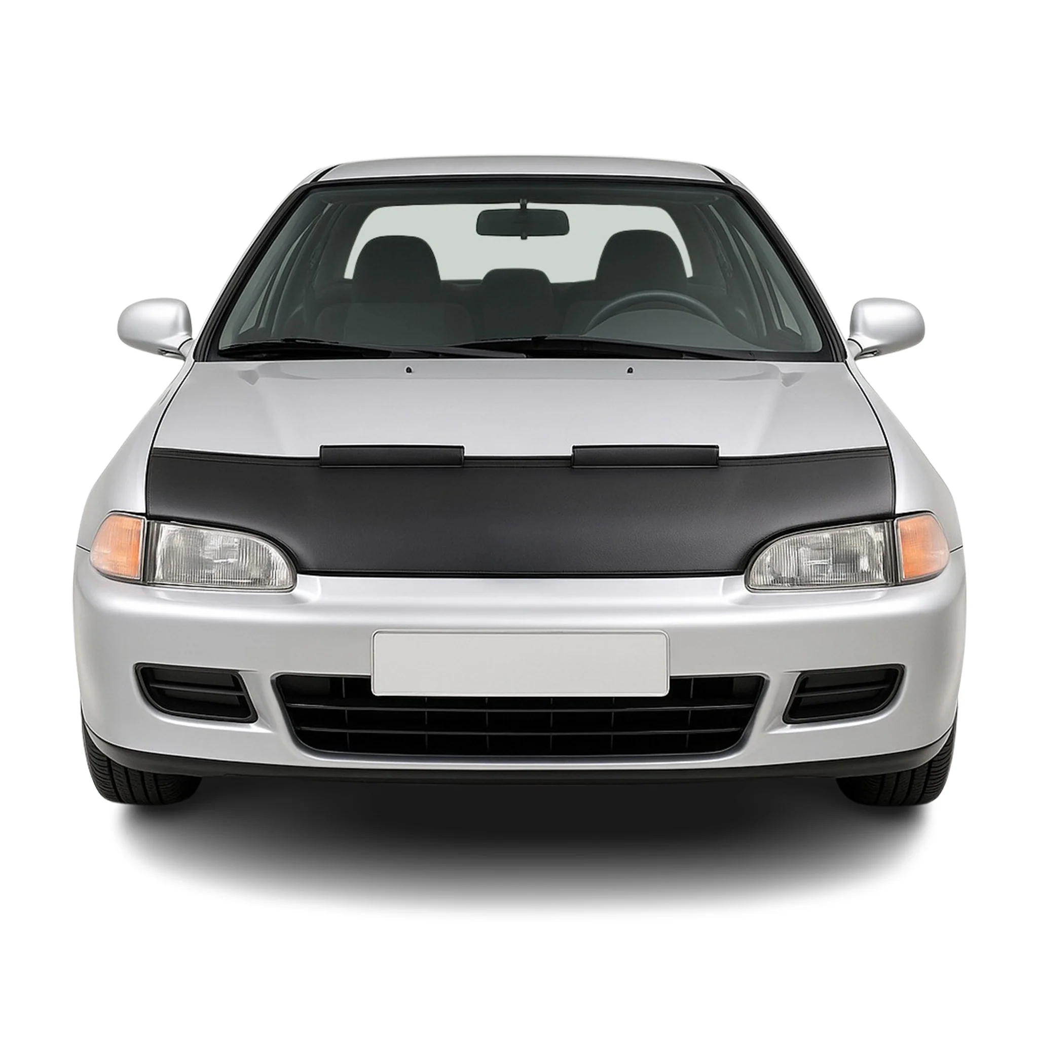Haubenbra Steinschlagschutz Bonnet Bra für Honda Civic 1991-1995 Schwarz Halb