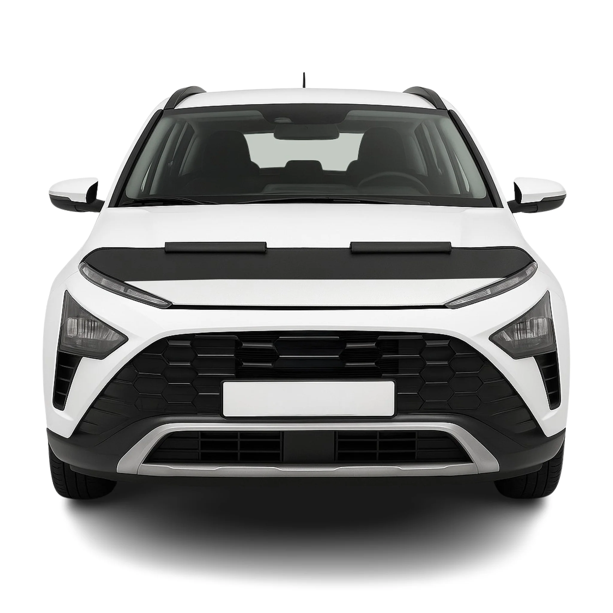 Haubenbra Steinschlagschutz Bonnet Bra für Hyundai Bayon 2021-2026 Schwarz Halb