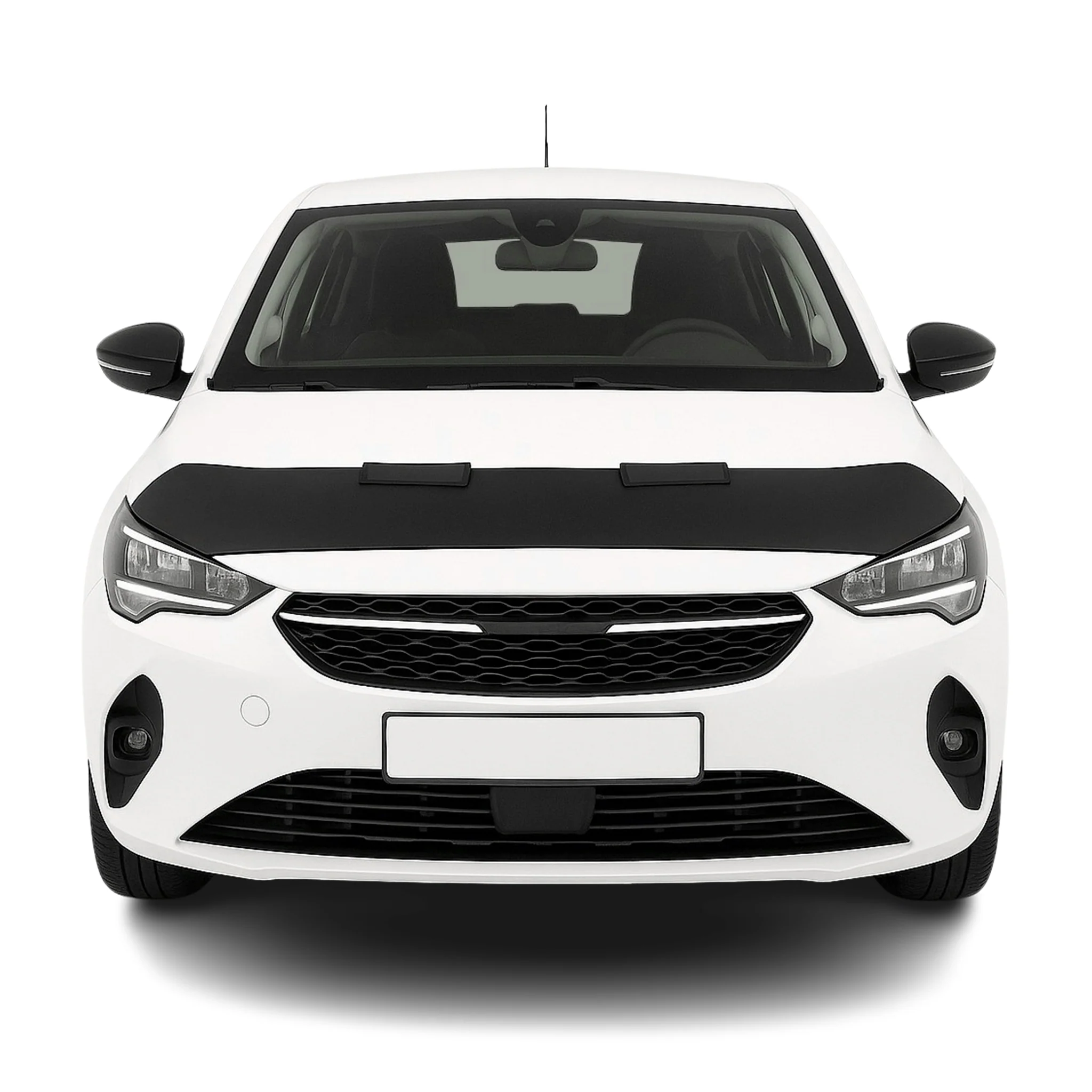 Haubenbra Steinschlagschutz Bonnet Bra für Opel Corsa F 2019-2026 Schwarz Halb