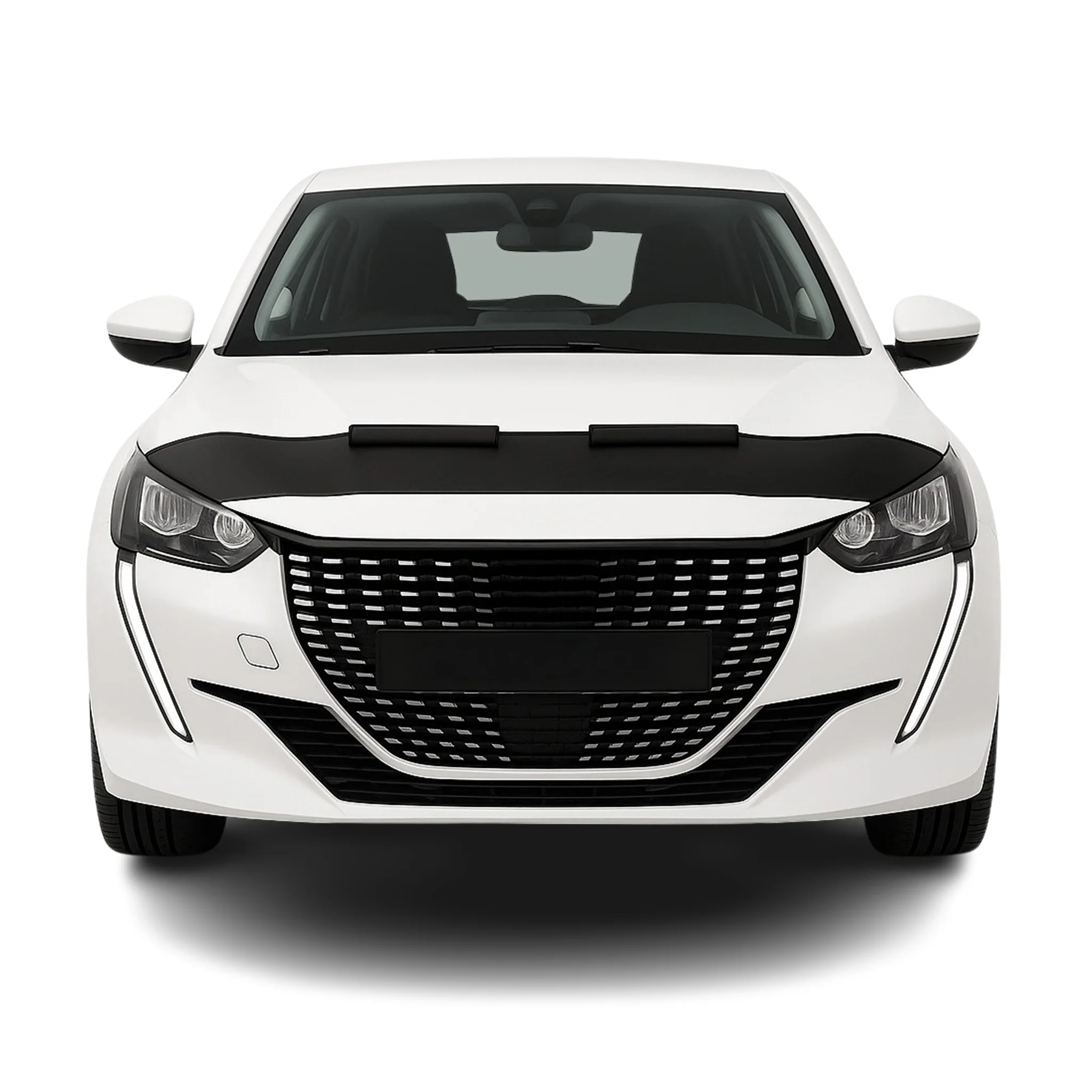 Haubenbra Steinschlagschutz Bonnet Bra für Peugeot 208 2019-2026 Schwarz Halb