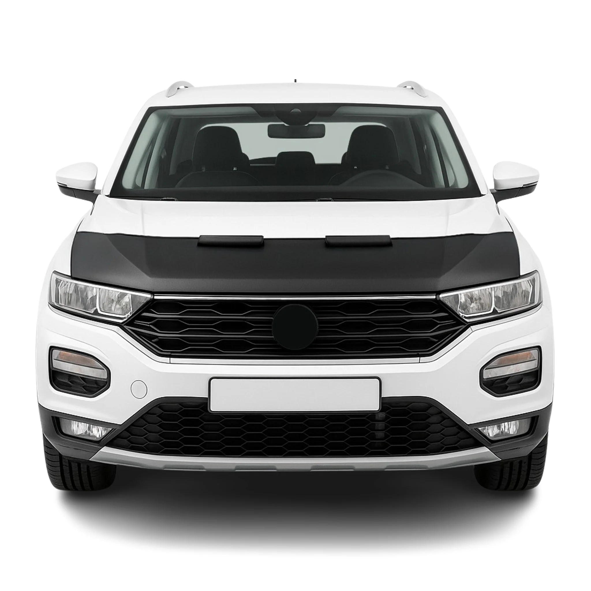 Haubenbra Steinschlagschutz Bonnet Bra für VW T-Roc 2017-2025 Schwarz Halb