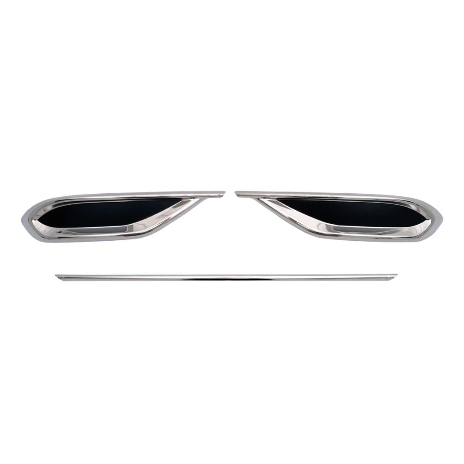 Stoßstangen Diffusor Auspuffrahmen für VW Tiguan 2020-2024 FL Edelstahl 3tlg - Image 7