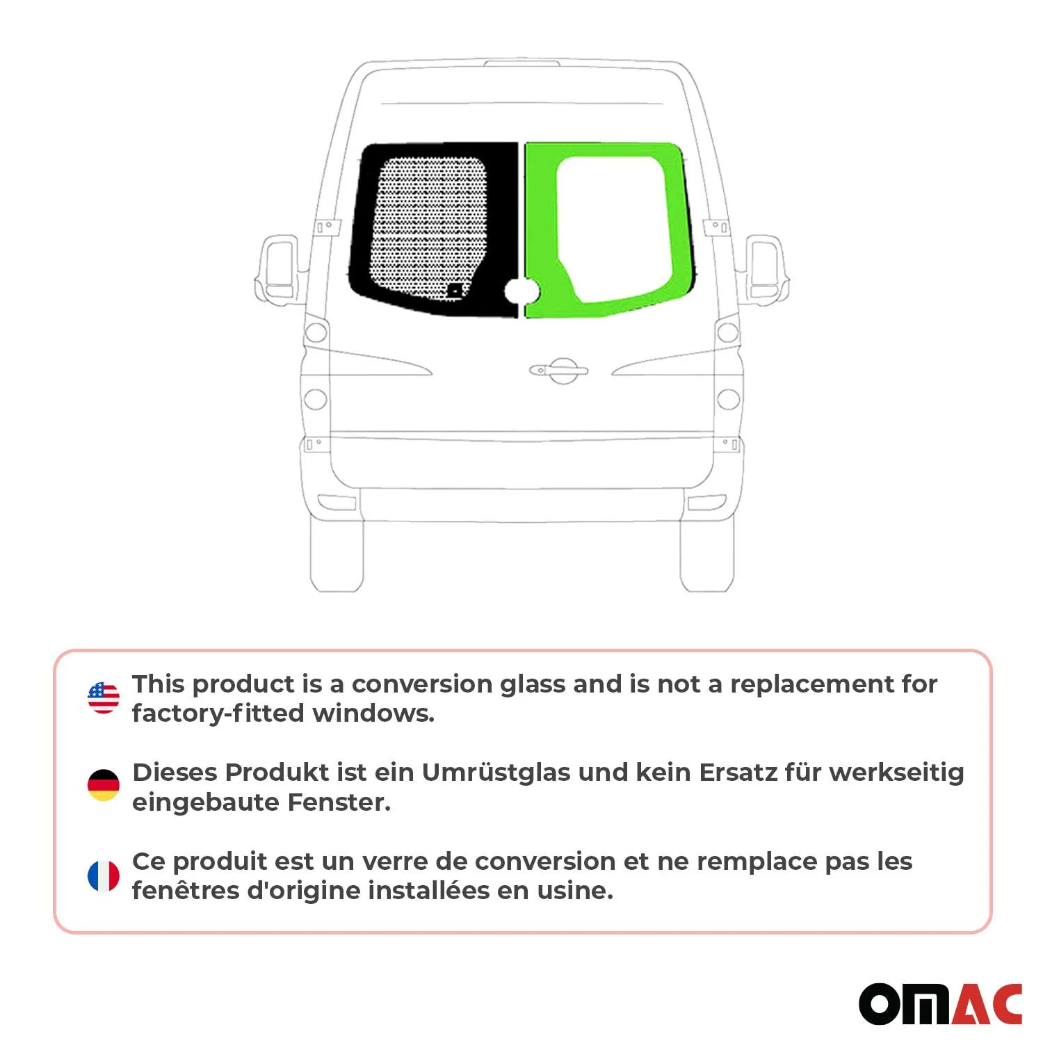 Heckscheibe Fenster Auto für Mercedes Sprinter W906 2006-2018 Rechts L1 L2 L3 L4 - Image 2