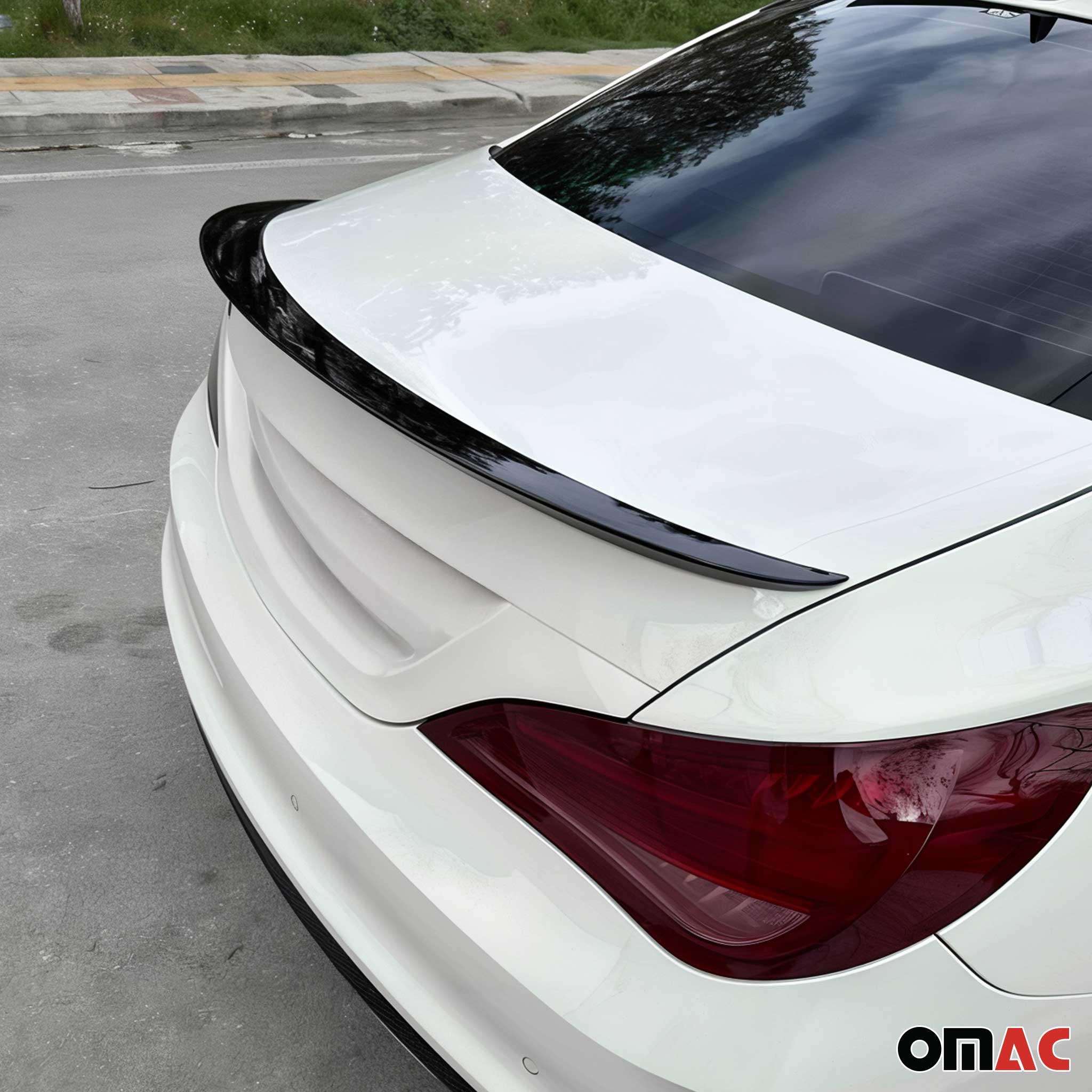Heckspoiler Kofferraumspoiler für Mercedes CLA C117 2013-2019 Schwarz Lackiert - Image 2