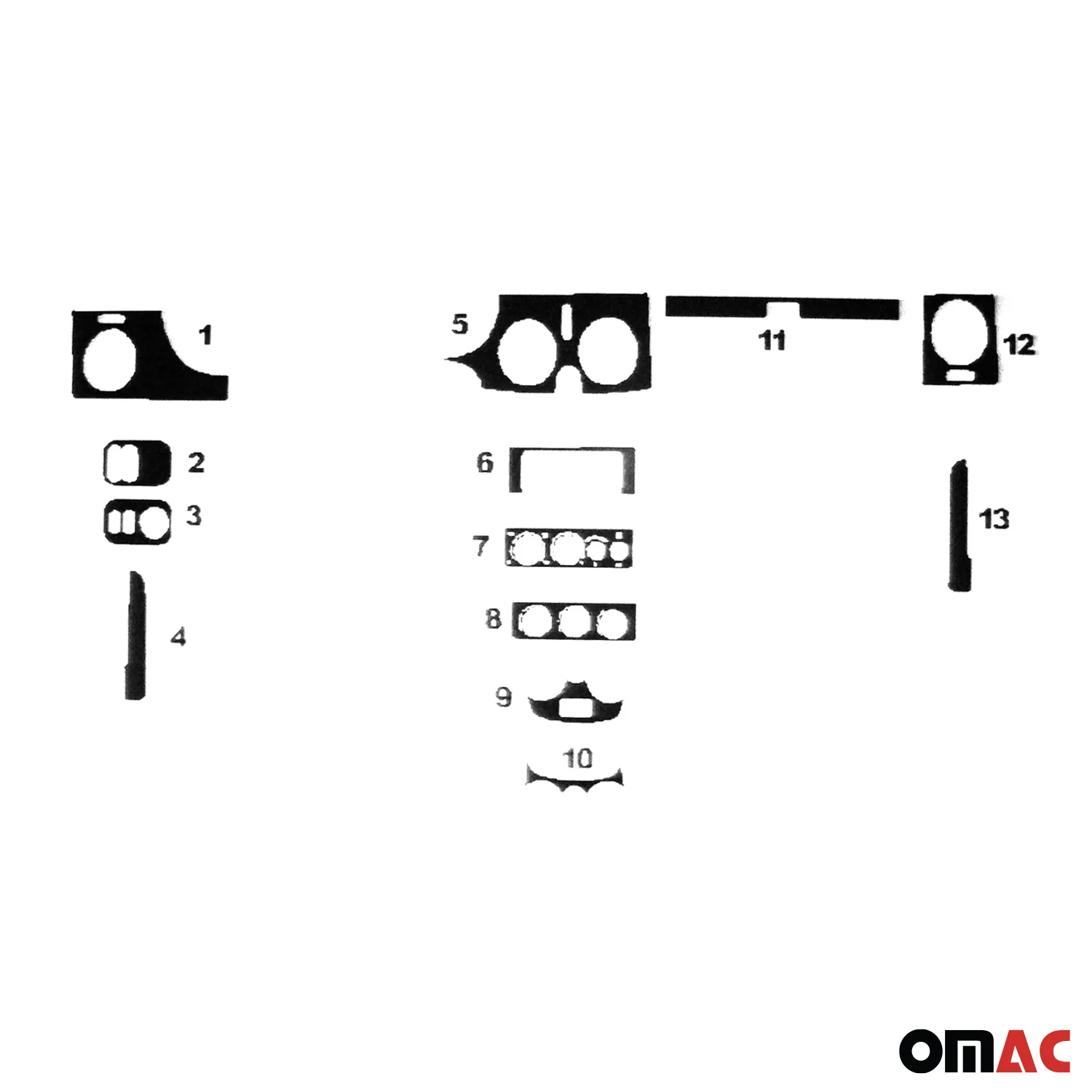 Innenraum Dekor Cockpit für Renault Kangoo I 1998-2023 Carbon Optik 13x - Image 2