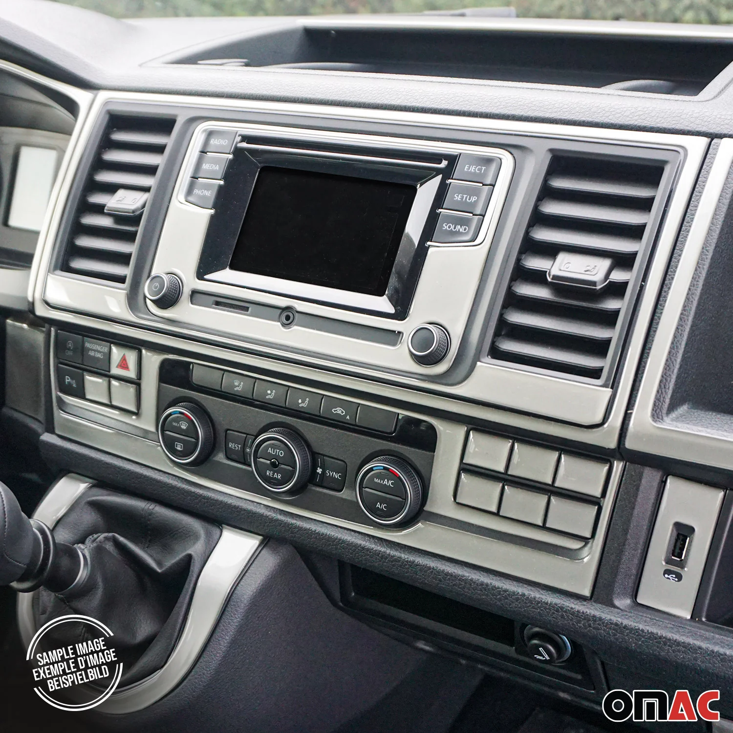 Innenraum Dekor Cockpit für VW Golf 2008-2013 Aluminium Optik 15tlg - Image 3