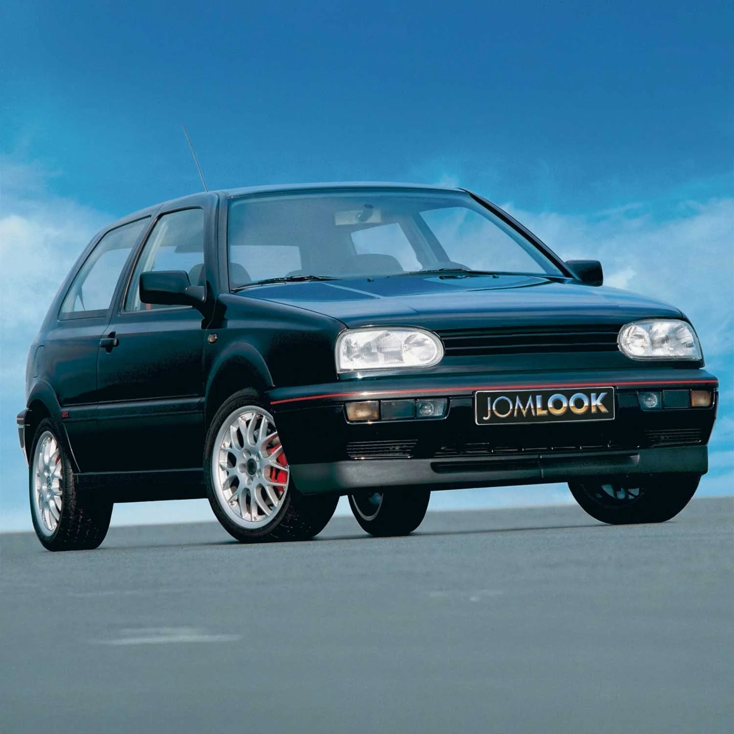JOM Frontspoiler Lippe Stoßstange Splitter für VW Golf MK3 schwarz matt 2tlg - Image 6