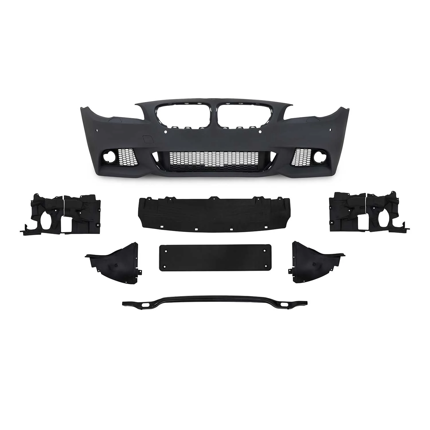 JOM Frontstoßstange für BMW 5er F10 Limo F11 Touring 2010-2017 Schwarz - Image 2