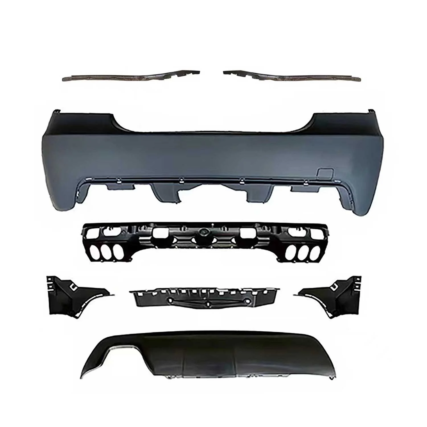 JOM Heckstoßstange für BMW E60 2003-2010 Schwarz 8tlg - Image 2