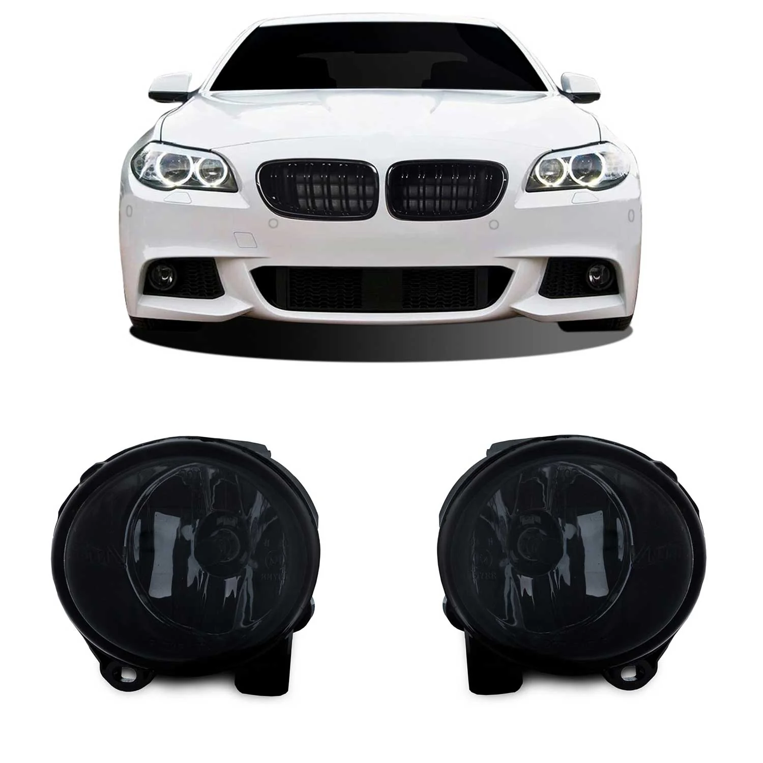 JOM Nebelscheinwerfer für BMW 5er F10 F11 F22 F23 E92 E93 F07 ab 2005 dunkel
