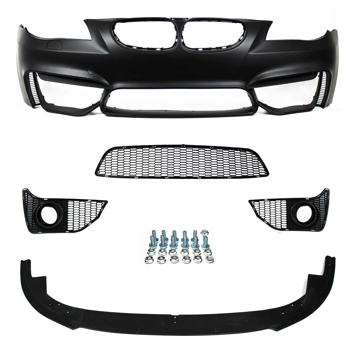 JOM Stoßstange für BMW E60 Limo 2003-2010 / E61 Touring 2004-2010 Schwarz 1tlg - Image 2