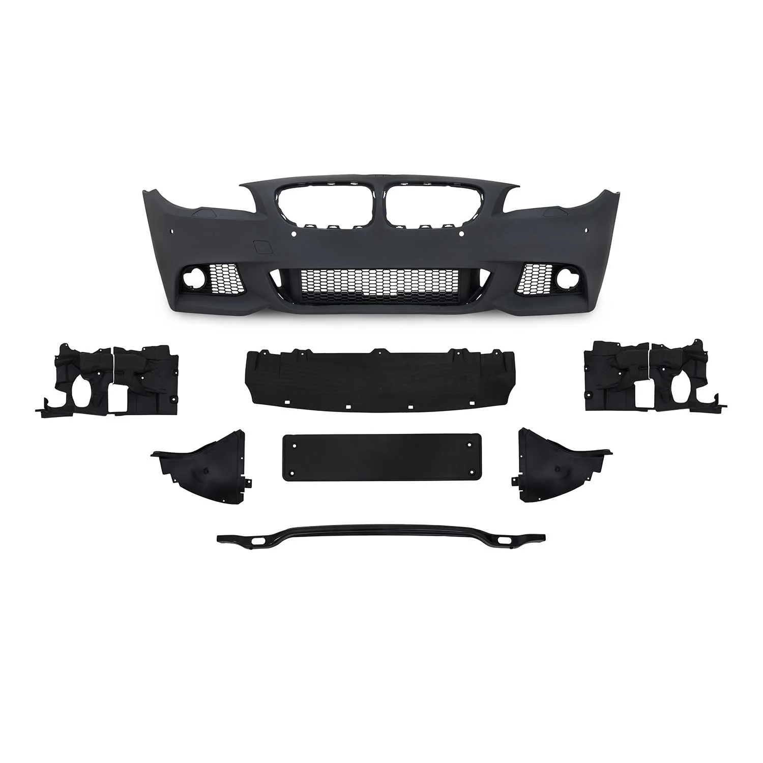 JOM Stoßstangen Kit & Seitenschweller für BMW 5er F10 MT 2010-2013 Schwarz 16tlg - Image 2