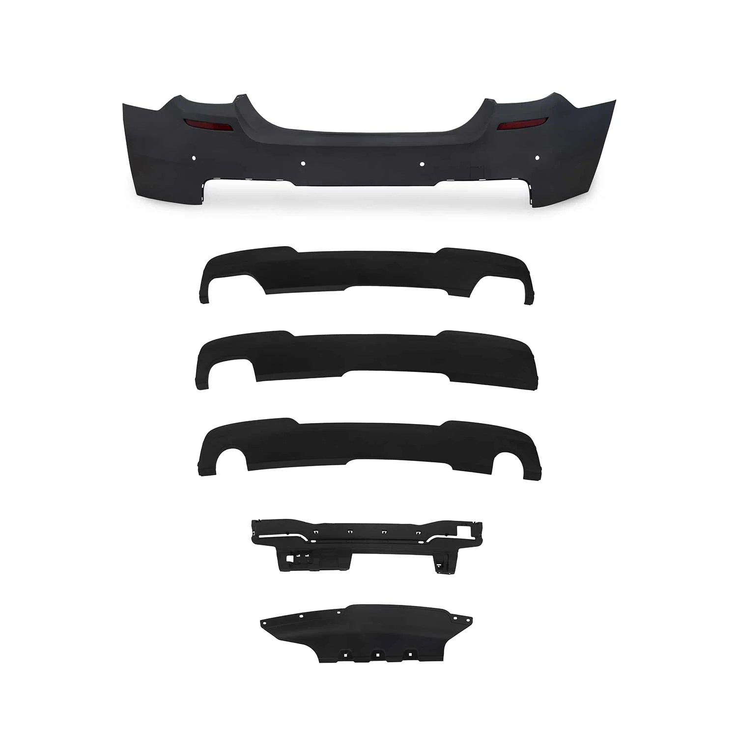 JOM Stoßstangen Kit & Seitenschweller für BMW 5er F10 MT 2010-2013 Schwarz 16tlg - Image 3