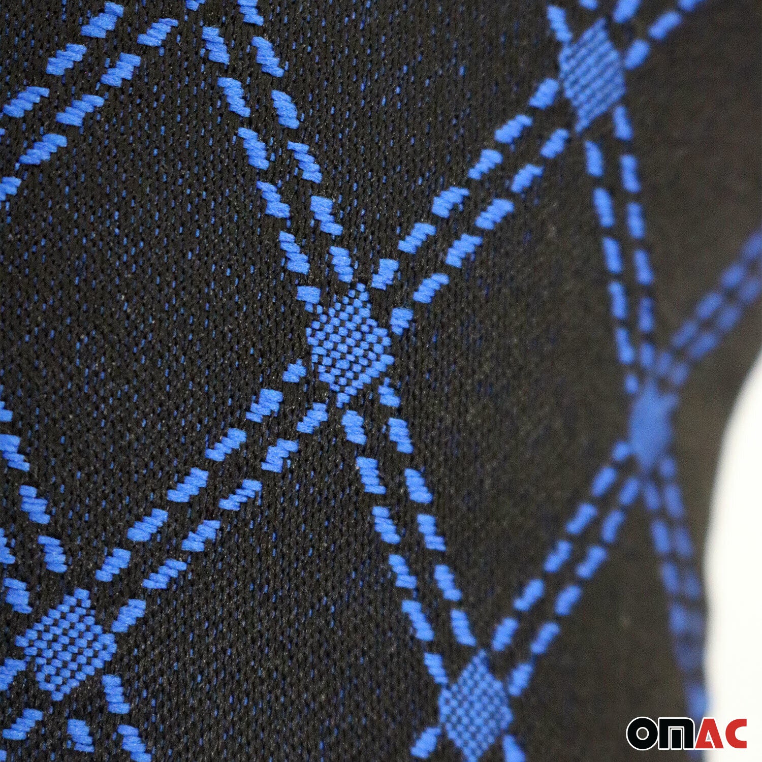 KFZ Auto Kopfstütze Sitzkissen Nackenstütze Textil & Leder Blau Schwarz 8x30 cm - Image 4