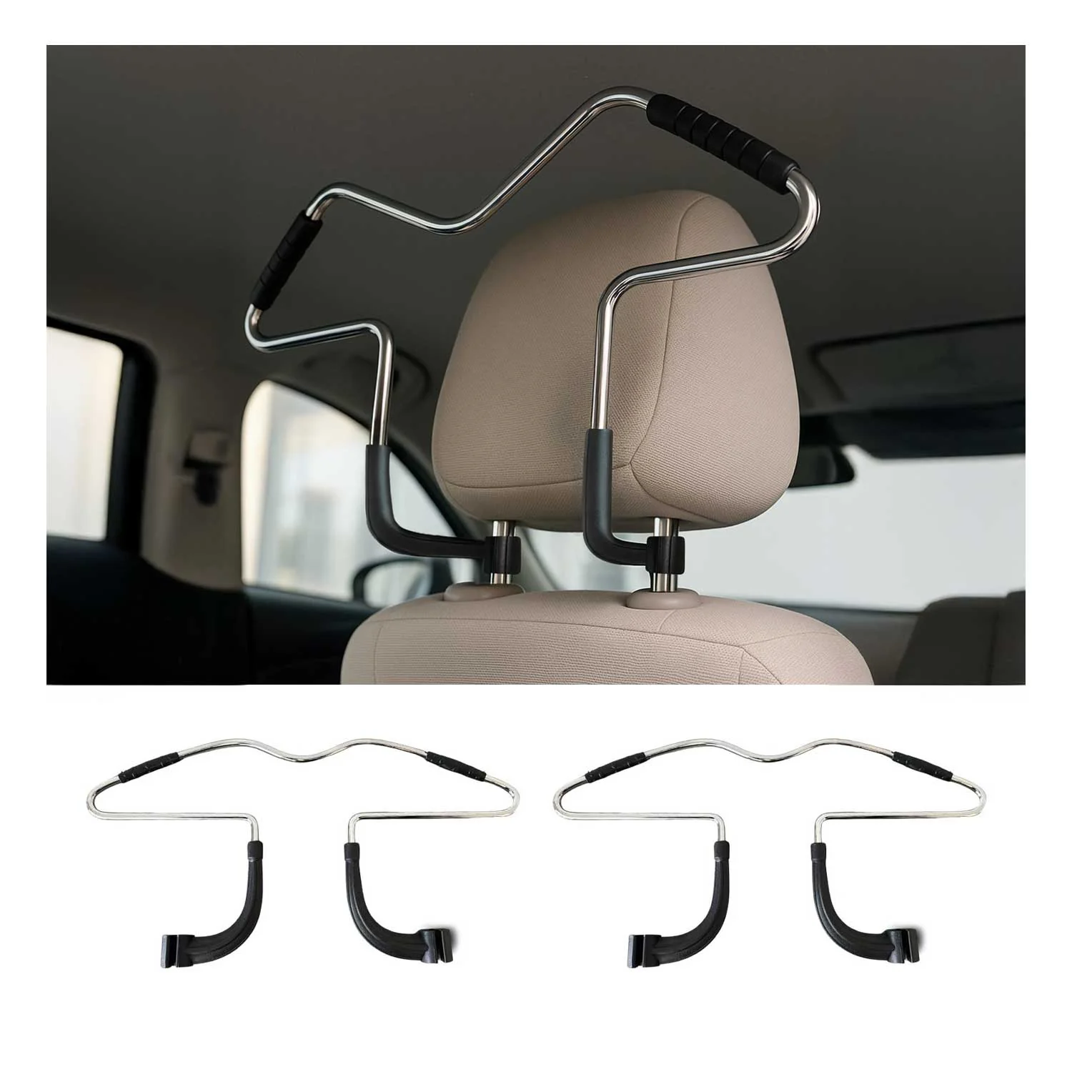Kleiderbügel Reisebügel Autokleiderbügel für Auto PKW KFZ Kleiderstange 2x