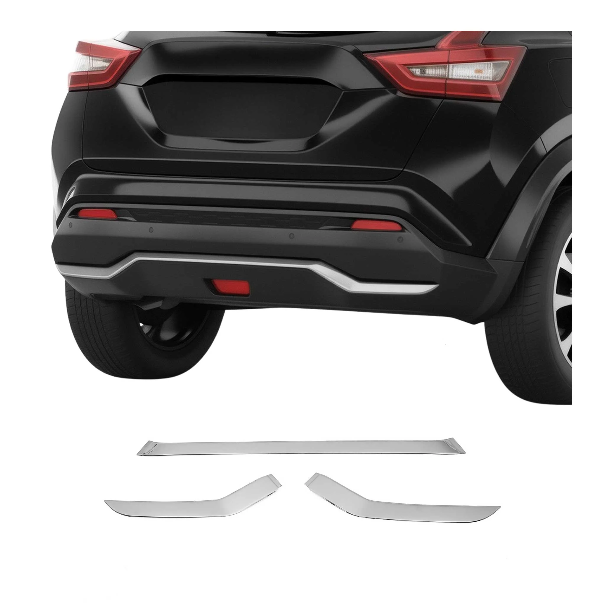 Kofferraumleiste Heckleiste für Nissan Juke 2019-2026 Edelstahl Chrom 3tlg