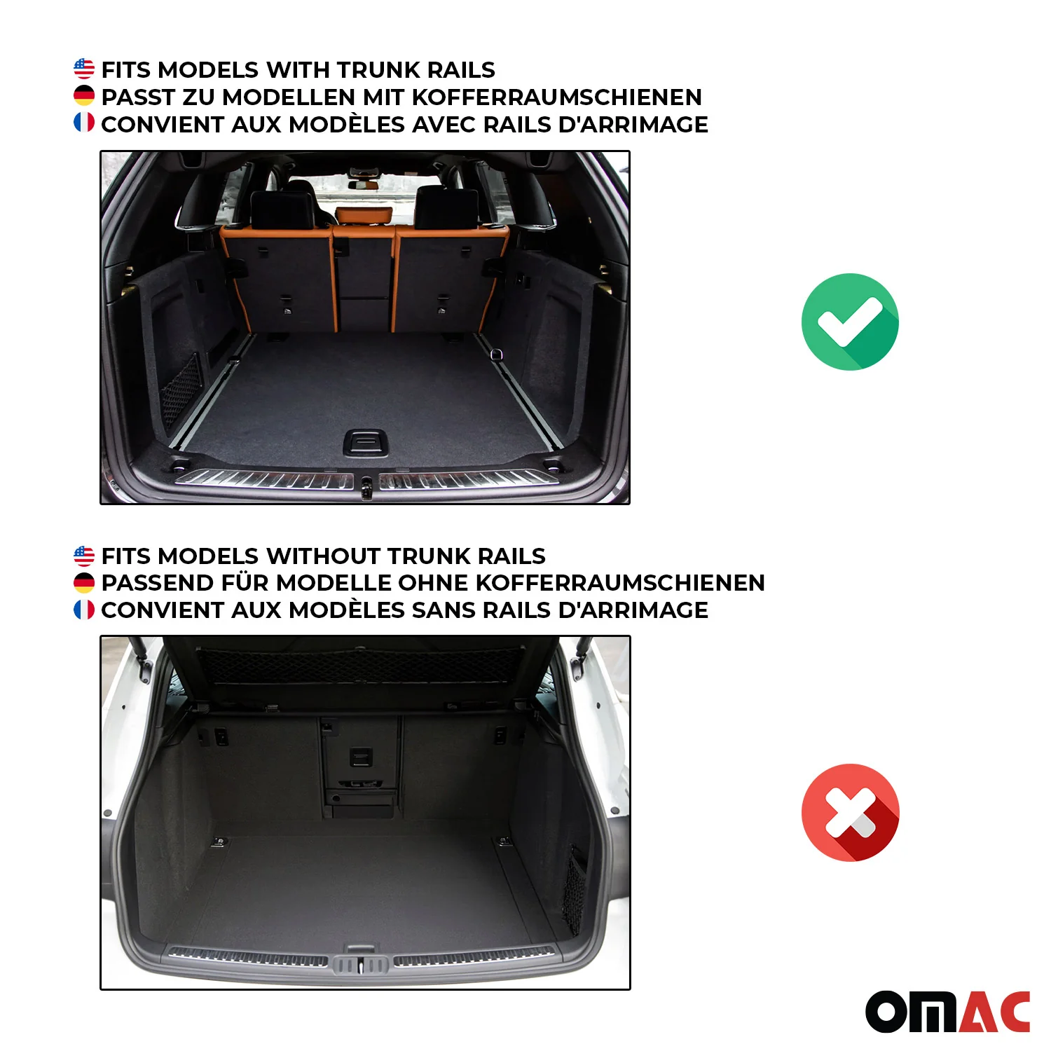 Kofferraummatte für VW Touareg II 2010-2018 außer R-Line TPE Schwarz 1 teile - Image 3