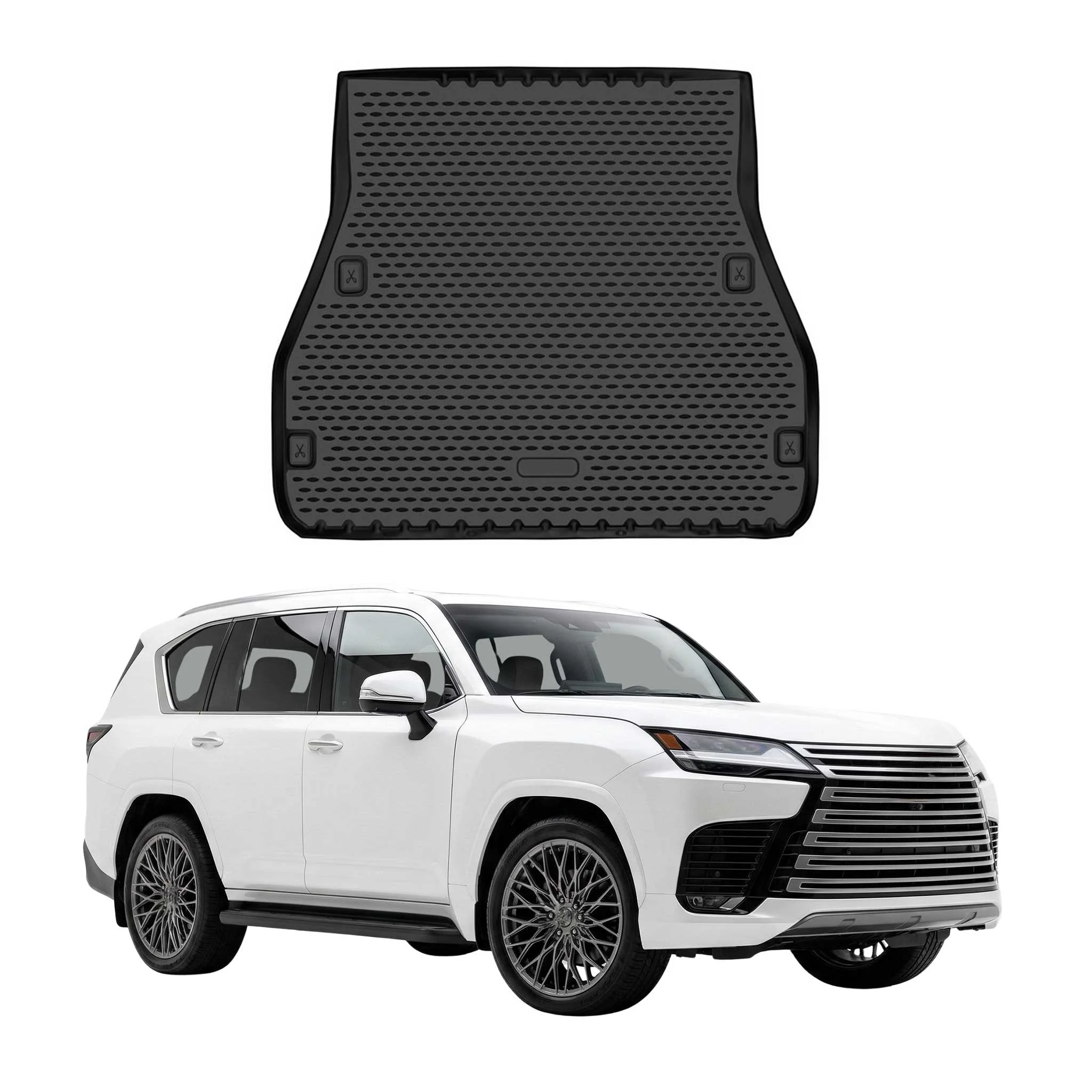 Kofferraummatte Laderaumwanne für Lexus LX600 IV 2022-2026 TPE Schwarz 1 tlg