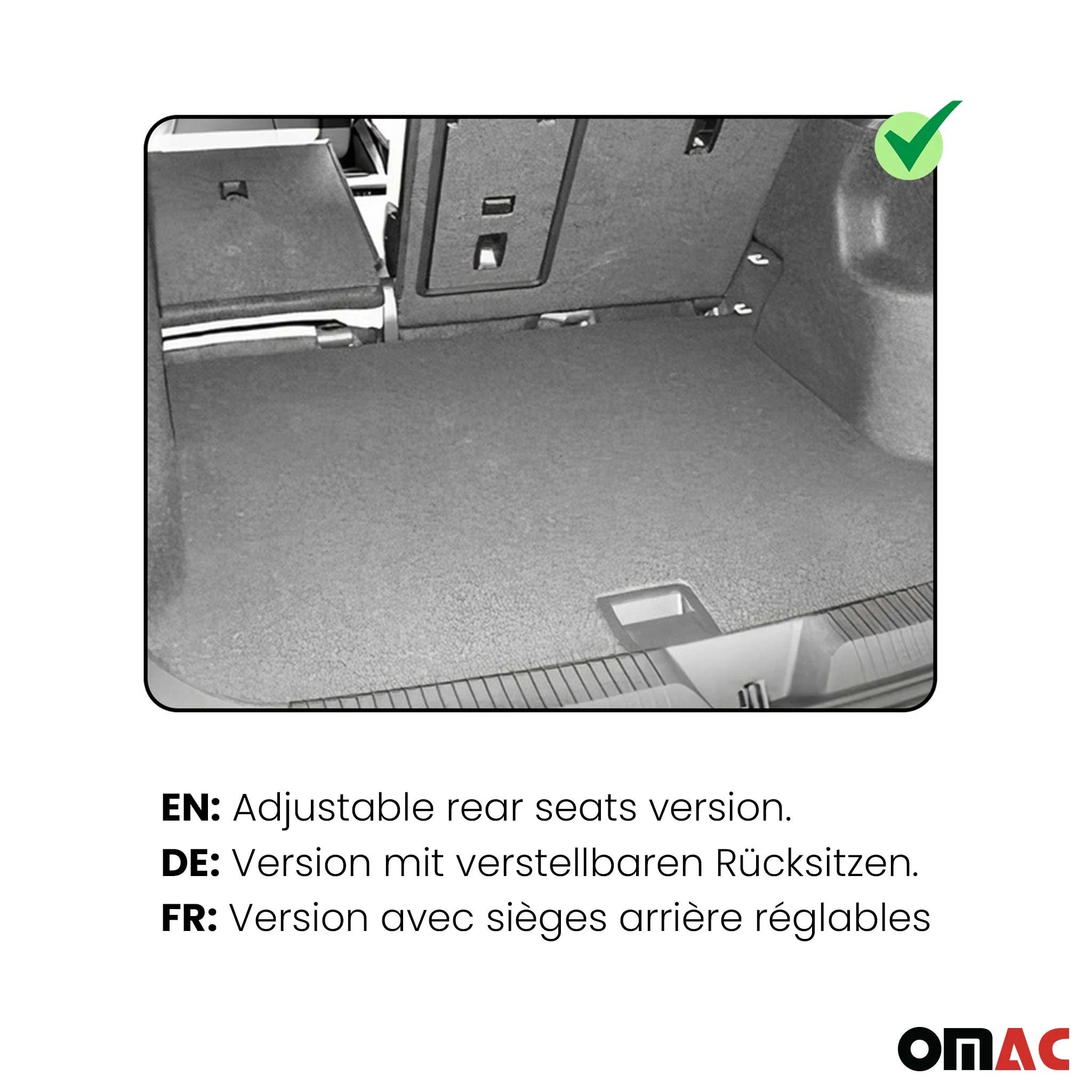 OMAC Gummi Kofferraumwanne für BMW 2er Active Tourer F45 2014-2021 TPE Schwarz - Image 3