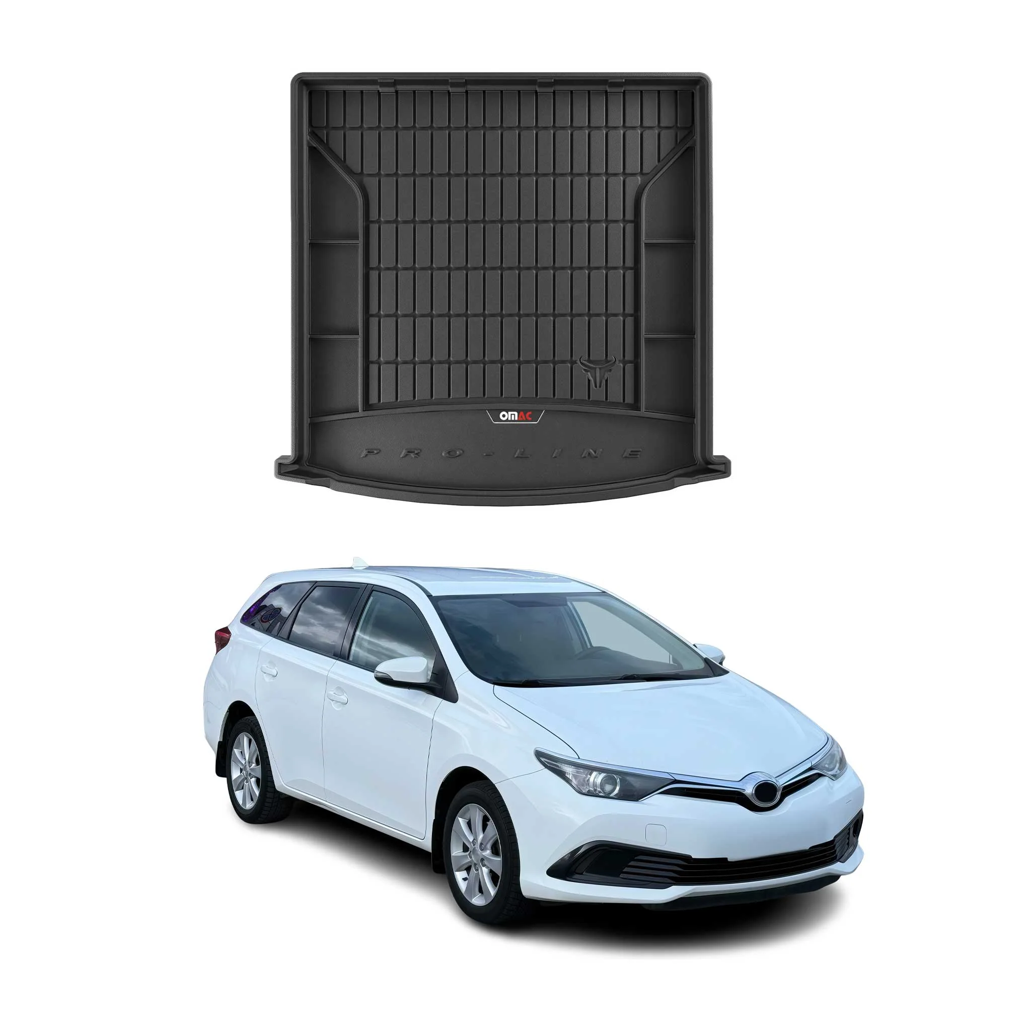 OMAC Gummi Kofferraumwanne für Toyota Auris Touring Sport 2012-2018 TPE Schwarz