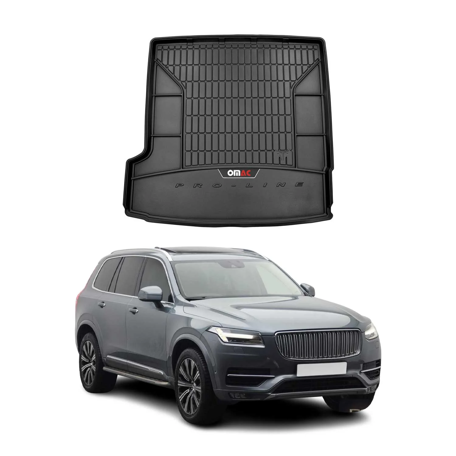 OMAC Gummi Kofferraumwanne für Volvo XC90 2015-2026 TPE Laderaumwanne Schwarz