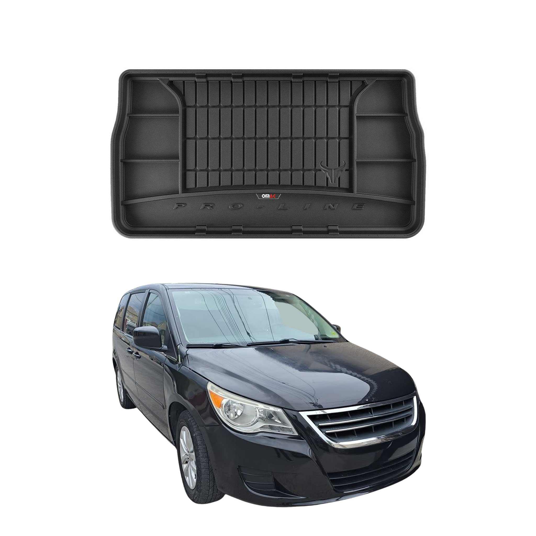 OMAC Gummi Kofferraumwanne für VW Routan 2009-2013 3D TPE Laderaumwanne Schwarz