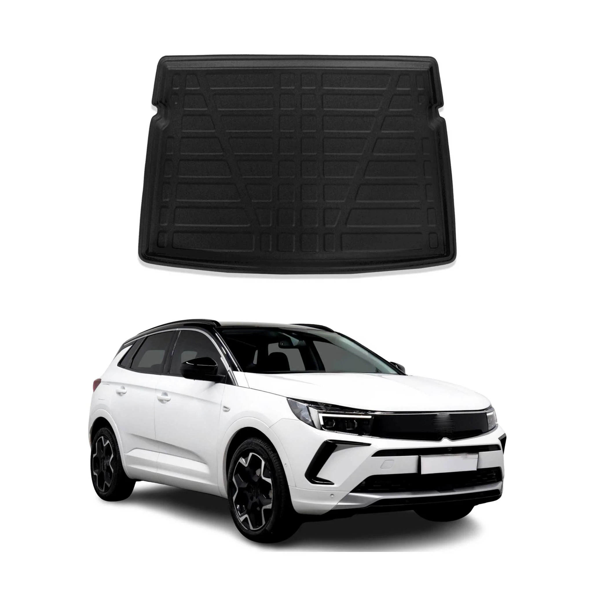 Kofferraumwanne Laderaumwanne für Opel Crossland 2021-2024 Obere Gummi TPE