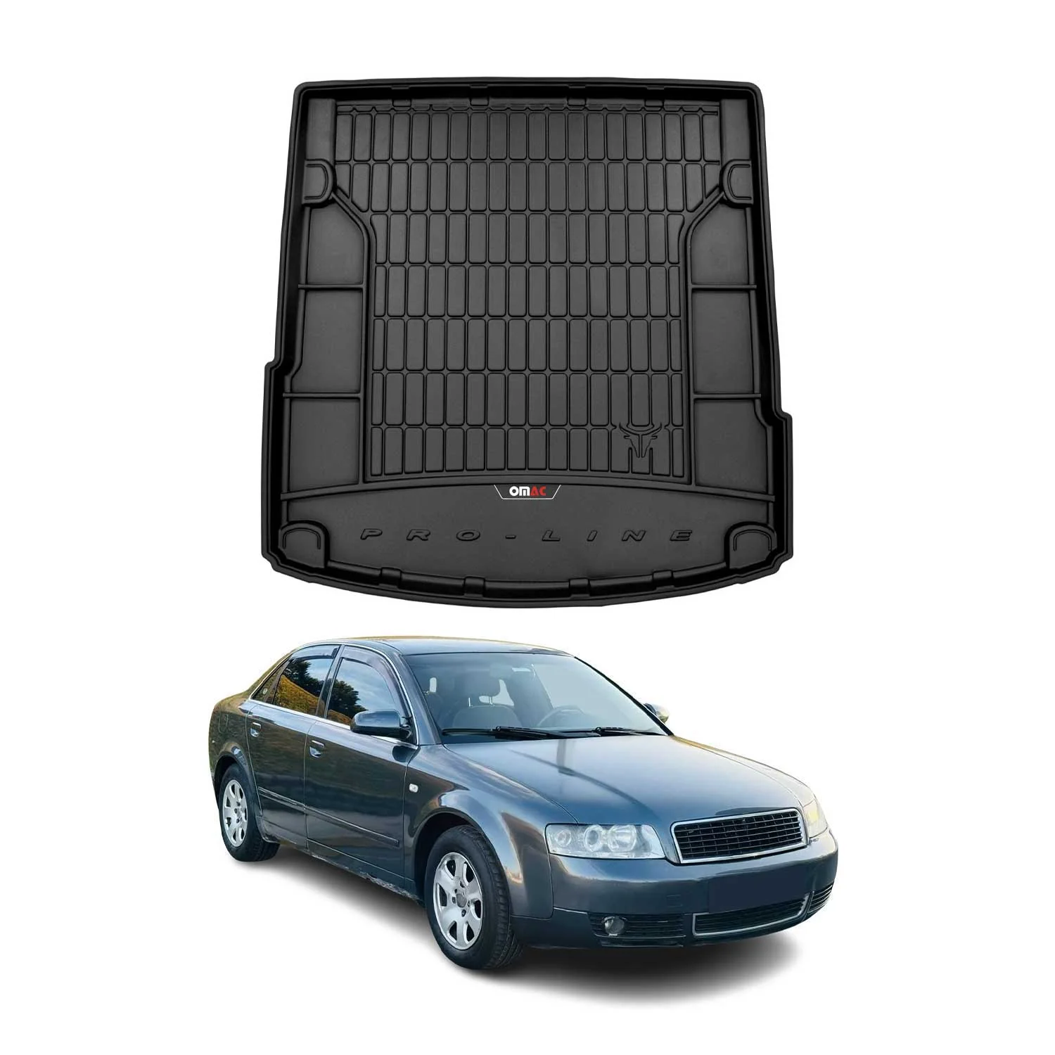 OMAC Gummi Kofferraumwanne für Audi A4 B6 Limo 2001-2004 TPE Laderaumwanne