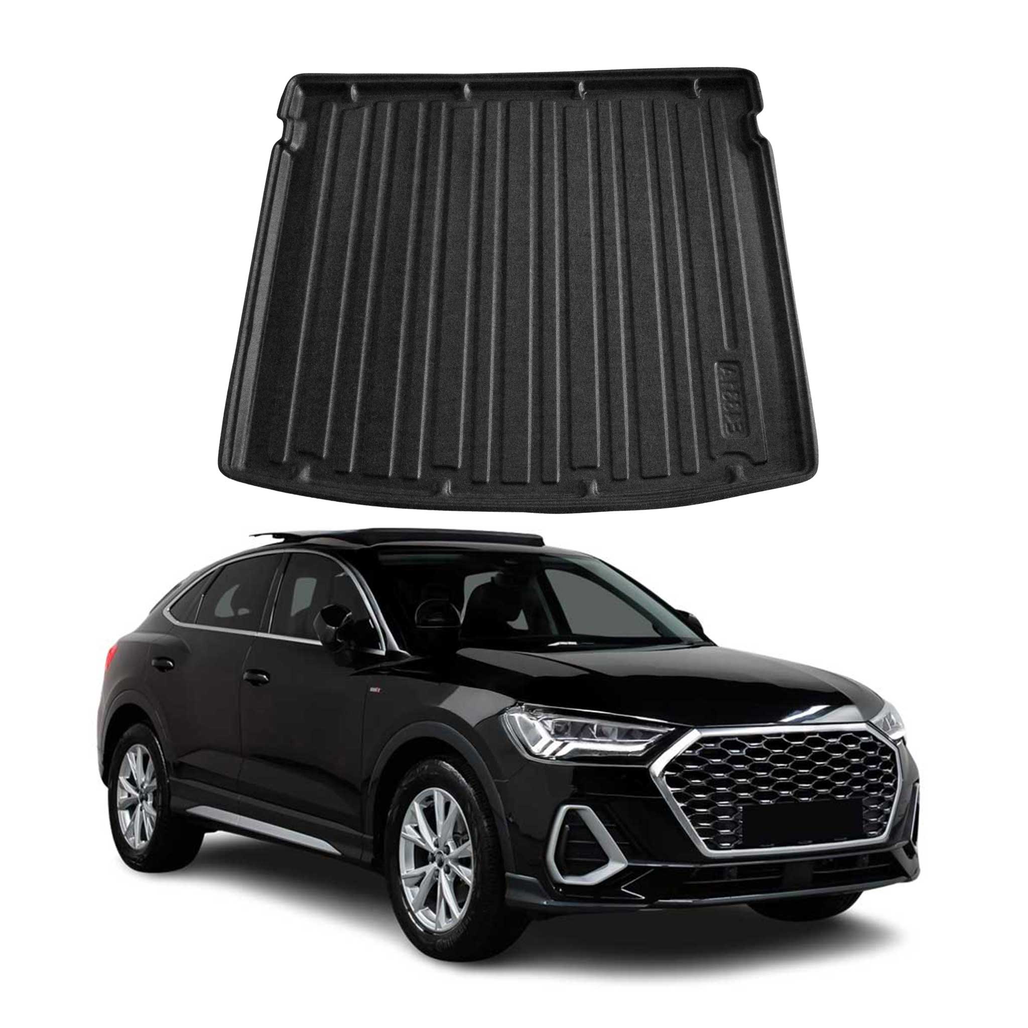 Kofferraumwanne Laderaumwanne für Audi Q3 Sportback 2019-2025 Gummi TPE Schwarz