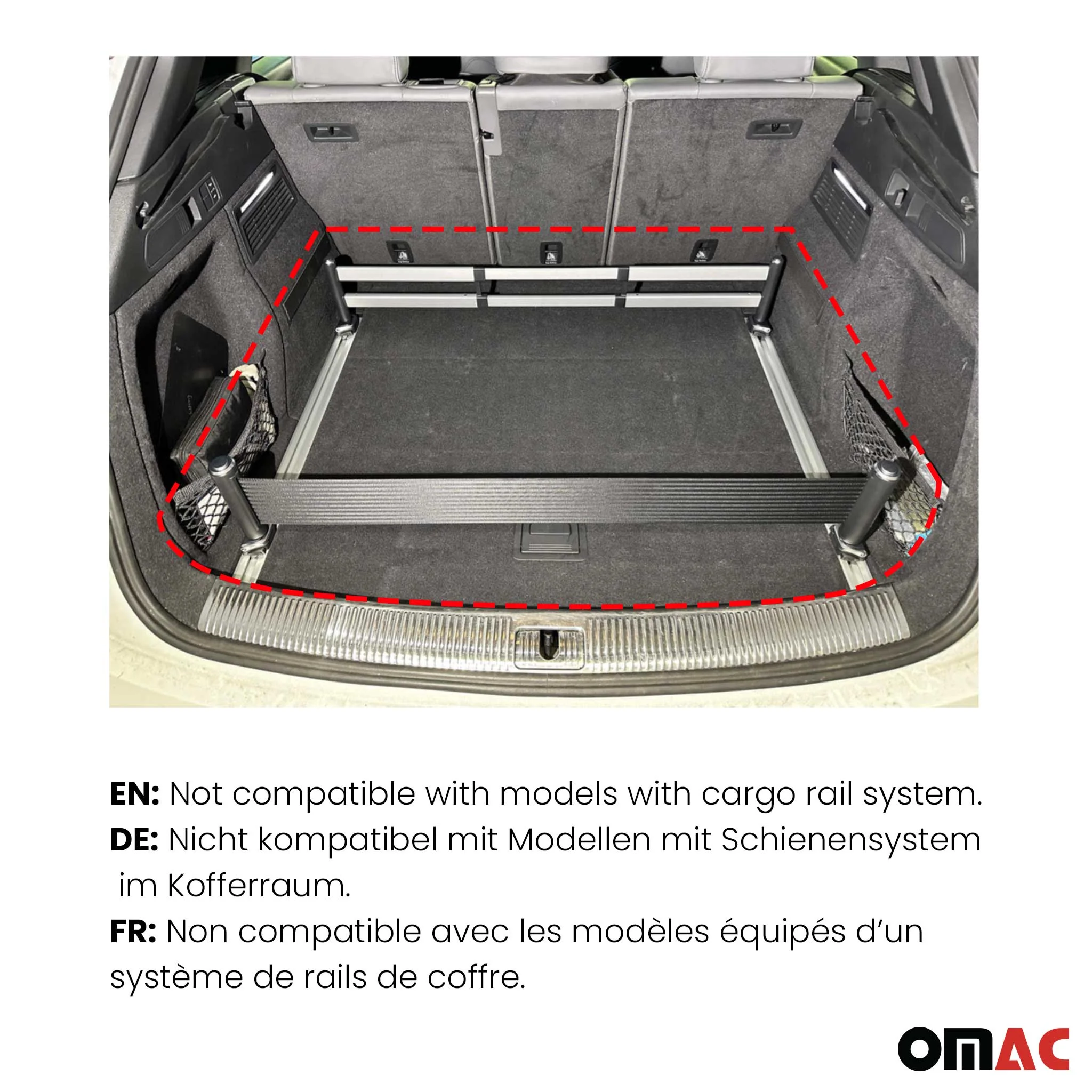 OMAC Gummi Kofferraumwanne für Audi Q7 4M 2015-2026 TPE Laderaumwanne Schwarz - Image 3