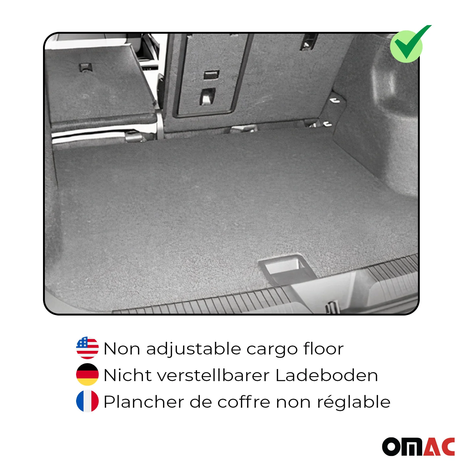 OMAC Gummi Kofferraumwanne für BMW X1 F48 2015-2022 TPE Laderaumwanne Schwarz - Image 3