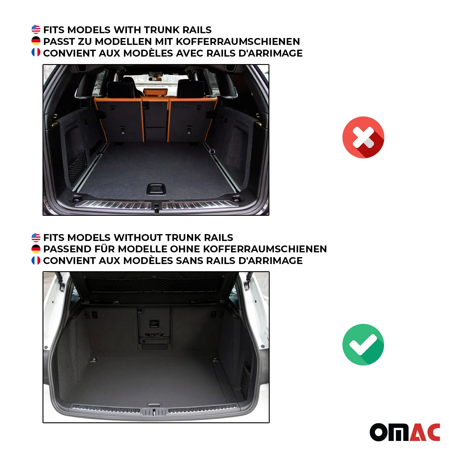 OMAC Gummi Kofferraumwanne für BMW X5 F15 F85 2013-2018 TPE Laderaumwanne - Image 3