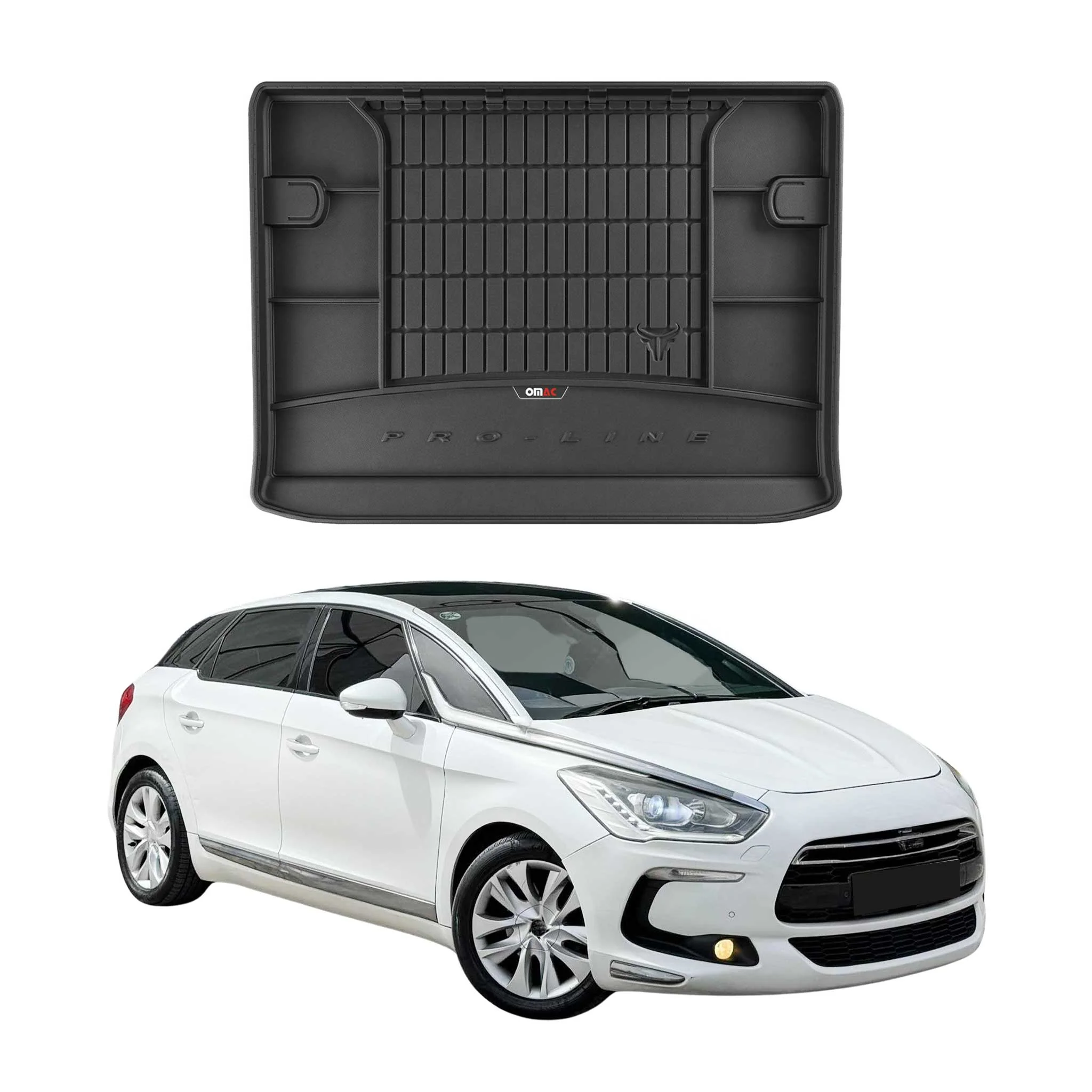 OMAC Gummi Kofferraumwanne für Citroen DS5 HTB 2011-2015 TPE Laderaumwanne